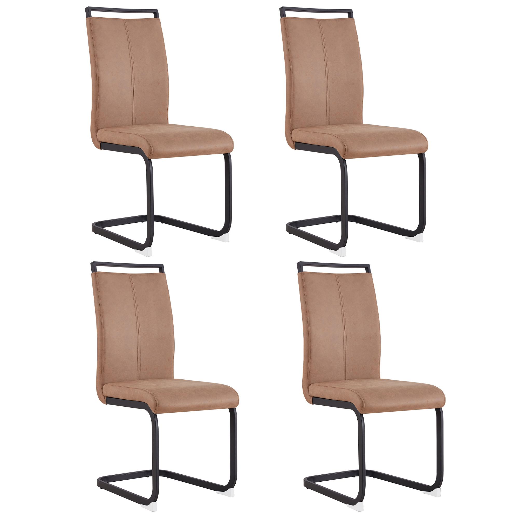 Set aus 4 Moderne Esszimmerstühle, ergonomisches Design mit hoher Rückenleh günstig online kaufen