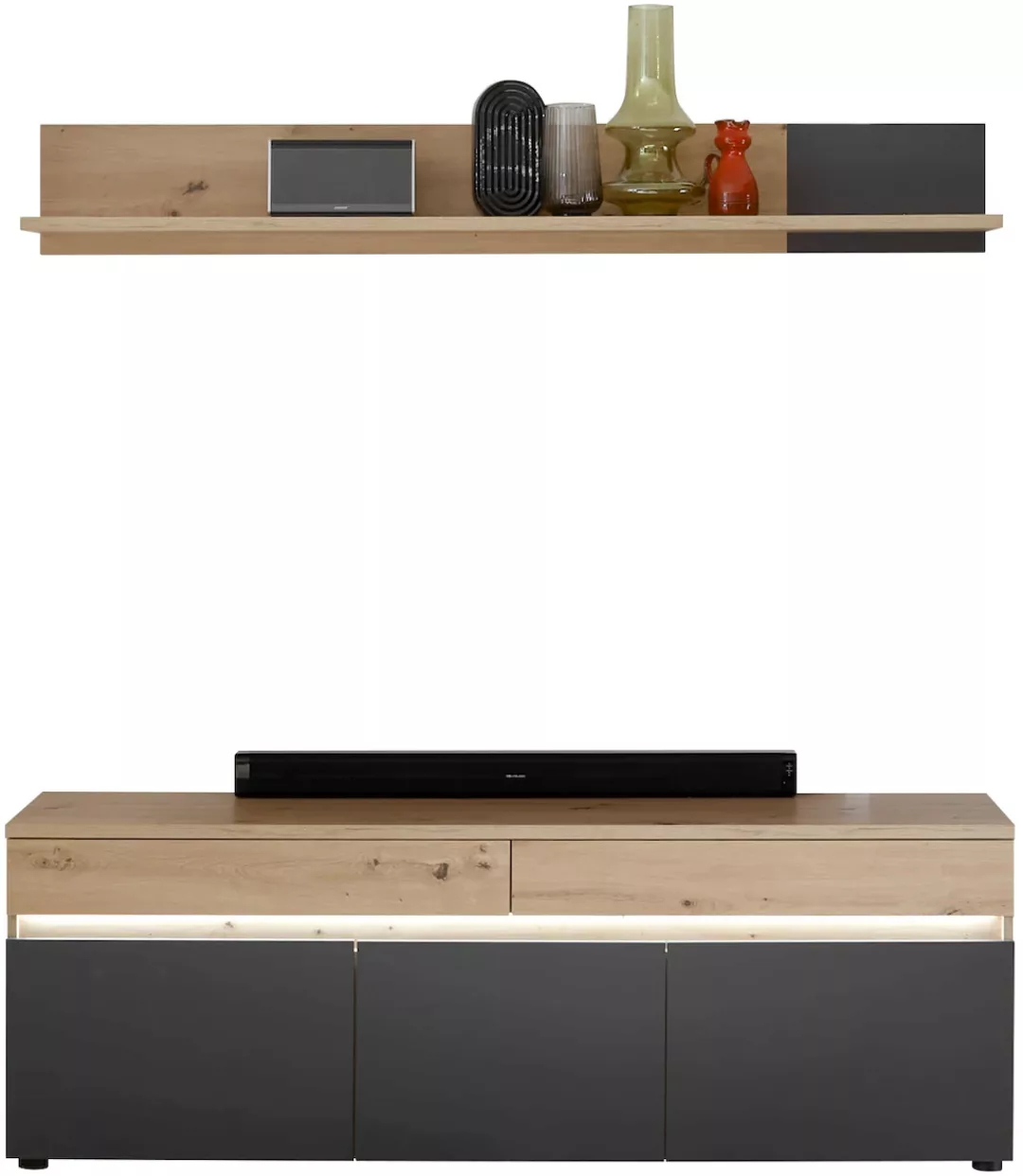 HBZ Lowboard "Lille", (1 St.), mit LED-Beleuchtung, TV Möbel bis 65 Zoll ge günstig online kaufen