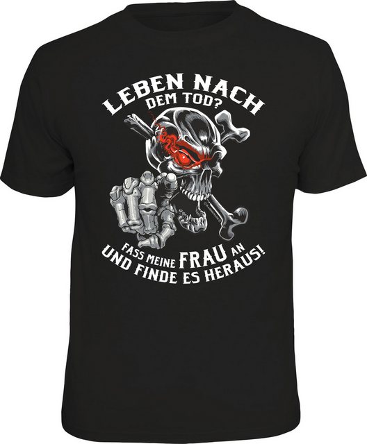 RAHMENLOS® T-Shirt Leben nach dem Tod? Fass meine Frau an ... günstig online kaufen