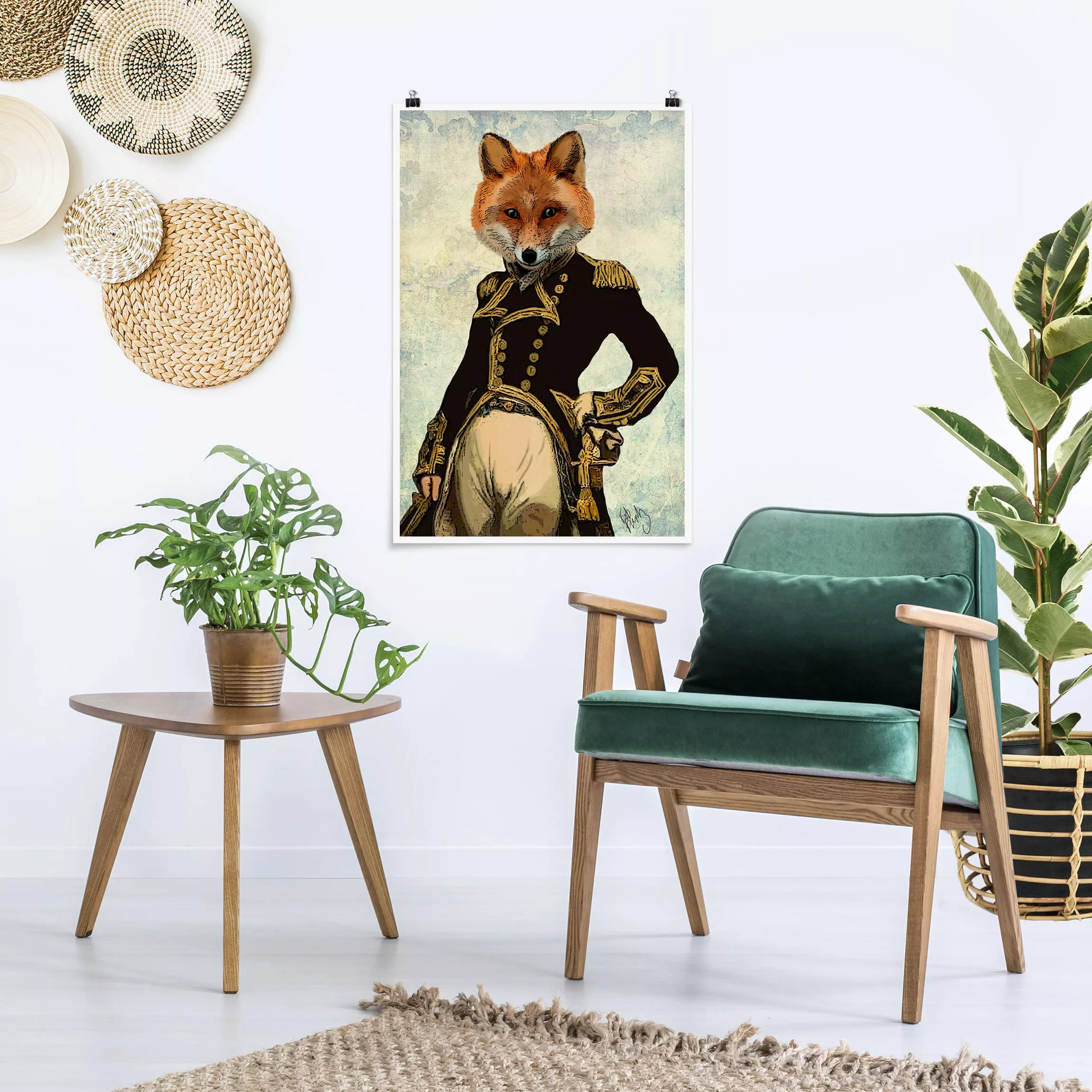 Poster Tiere - Hochformat Tierportrait - Fuchsadmiral günstig online kaufen