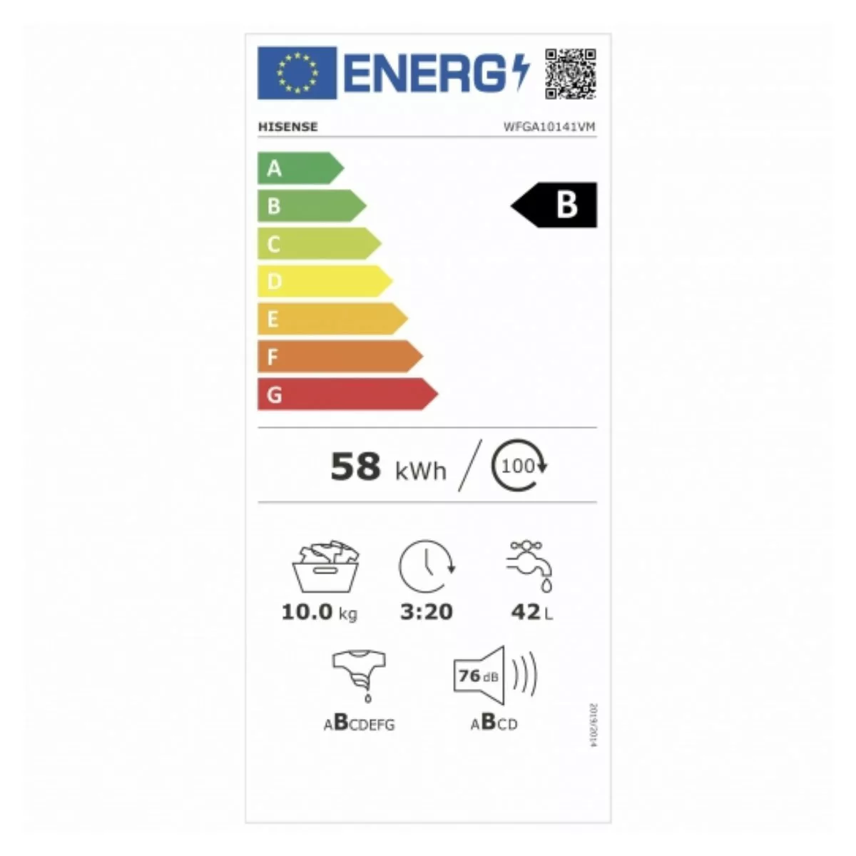 Waschmaschine Hisense Wfga10141vm 1400 Rpm Weiß 10 Kg günstig online kaufen