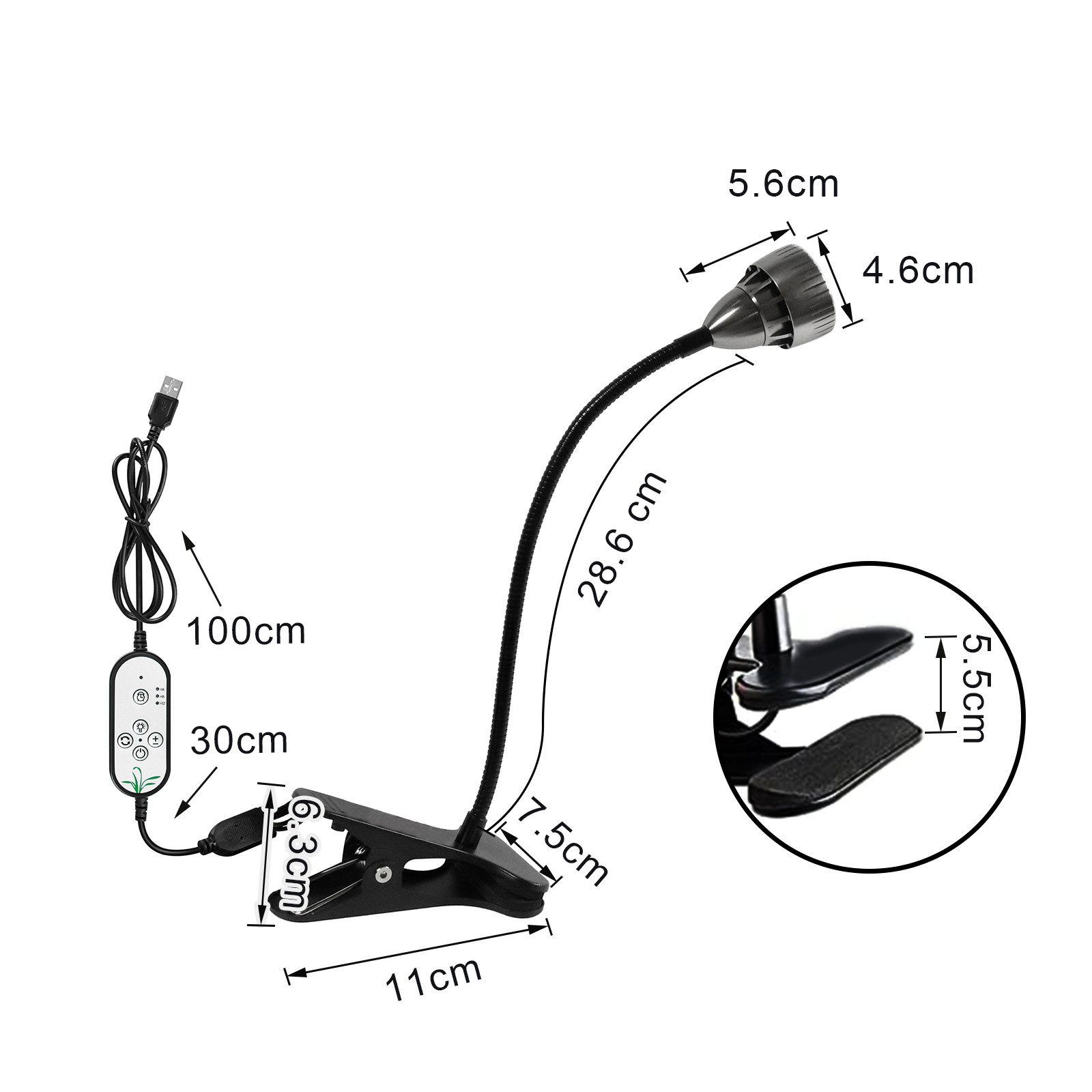 MUPOO Pflanzenlampe Vollspektrum Wachstumslampen Auto Timer,USB günstig online kaufen