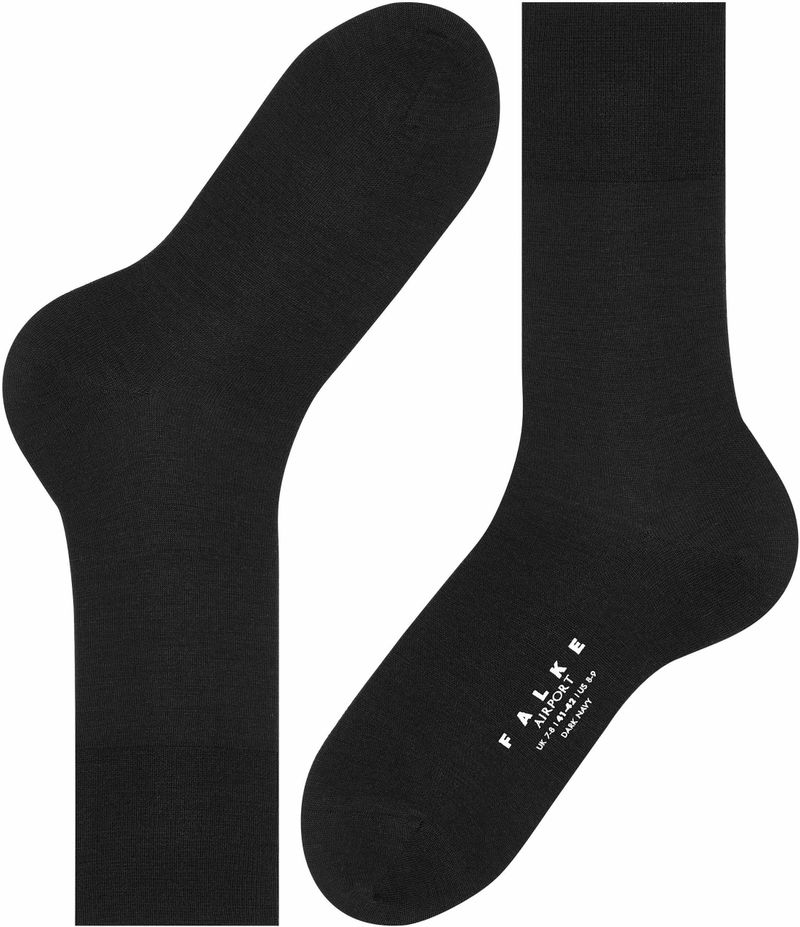 FALKE Airport Socken Schwarz 3000 - Größe 43-44 günstig online kaufen