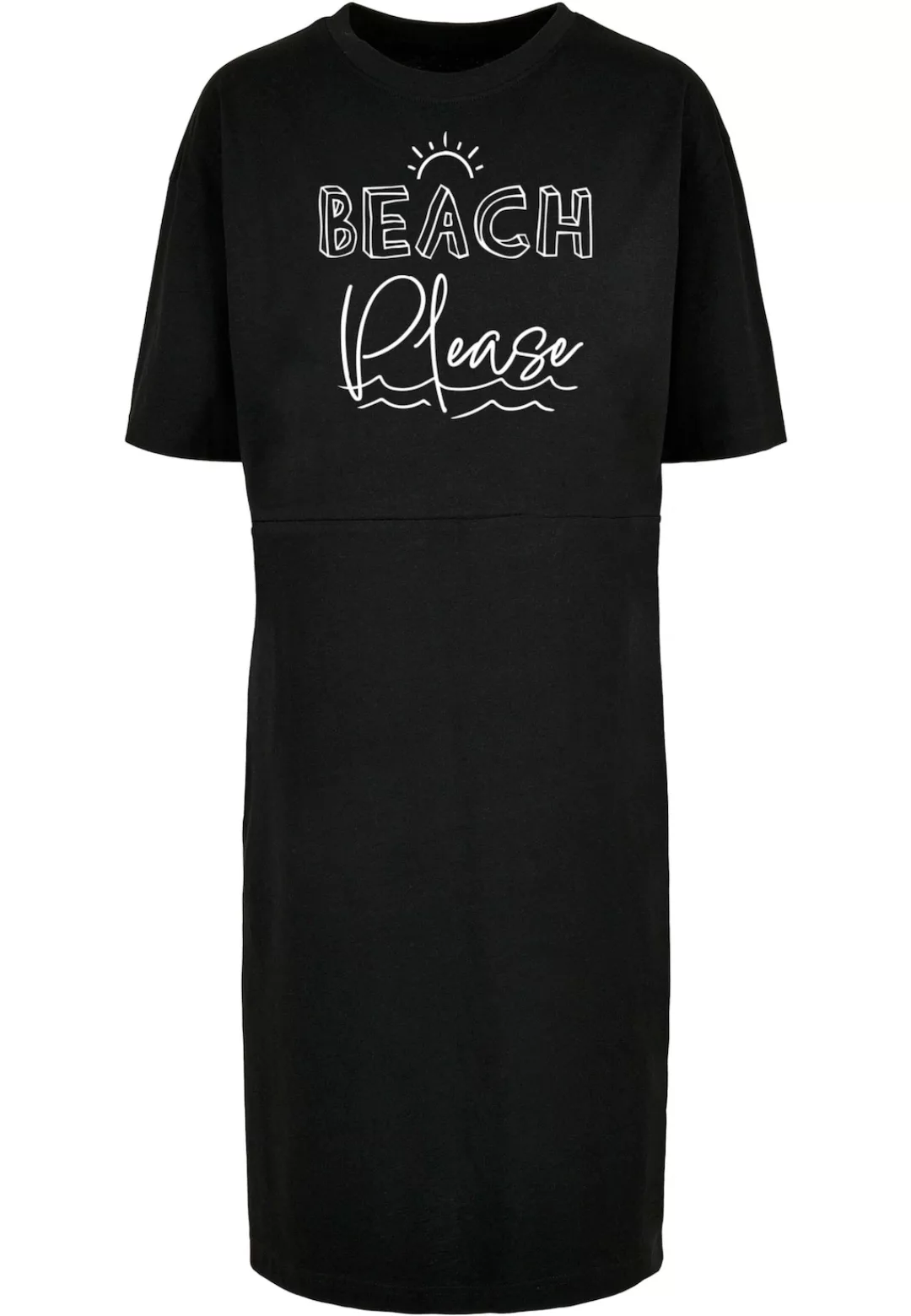 Merchcode Shirtkleid "Merchcode Damen Ladies Beach Please Oversized Slit Te günstig online kaufen