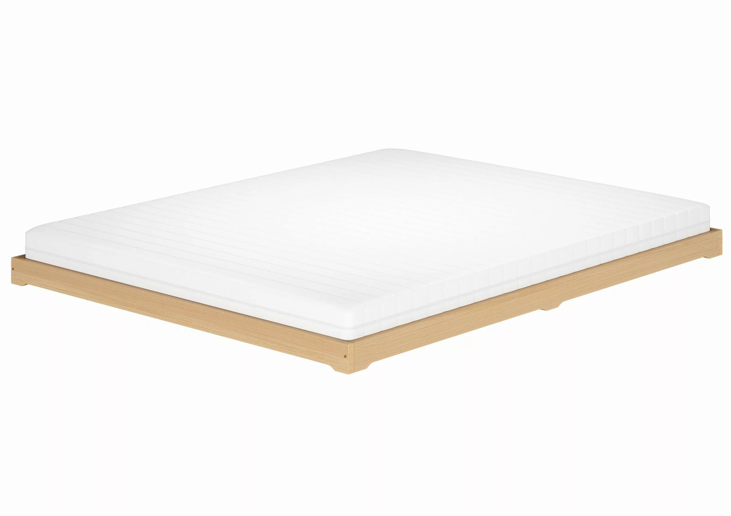 ERST-HOLZ Bett Breites Bodenbett Doppelbett Buche günstig online kaufen