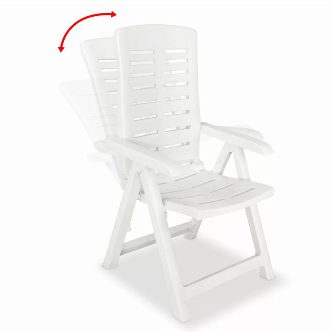 Garten-liegestühle 6 Stk. Kunststoff Weiß günstig online kaufen