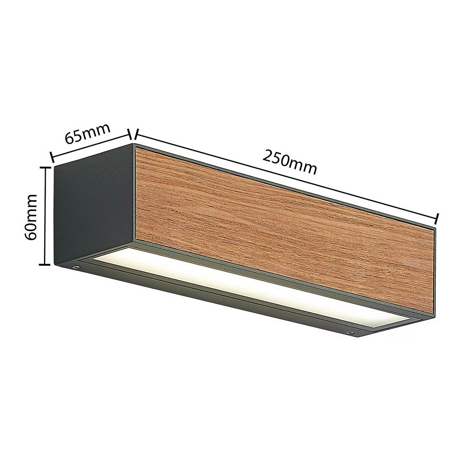Arcchio Lengo LED-Wandlampe CCT, 25cm, 2-fl. Holz günstig online kaufen