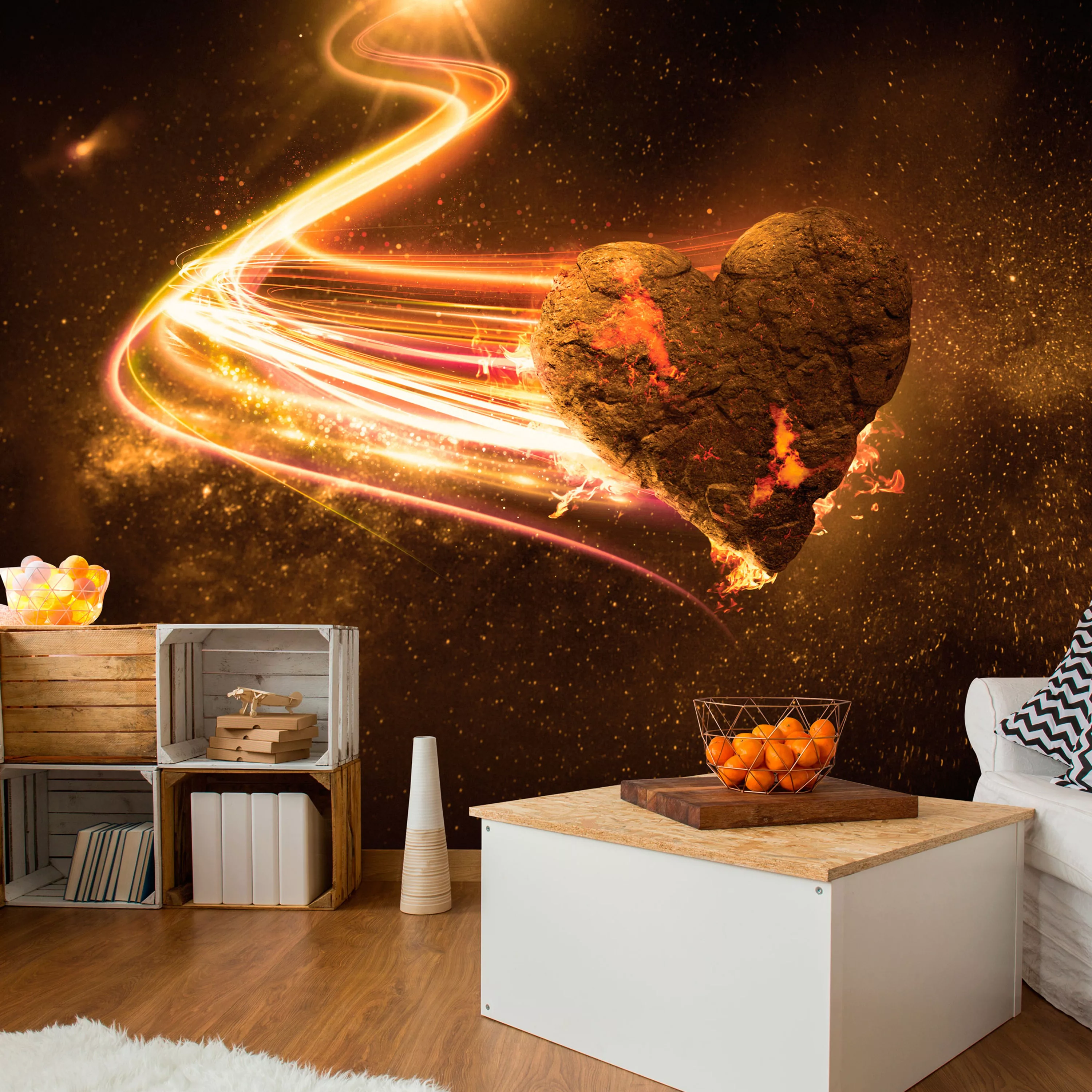 Selbstklebende Fototapete - Love Meteorite (orange) günstig online kaufen