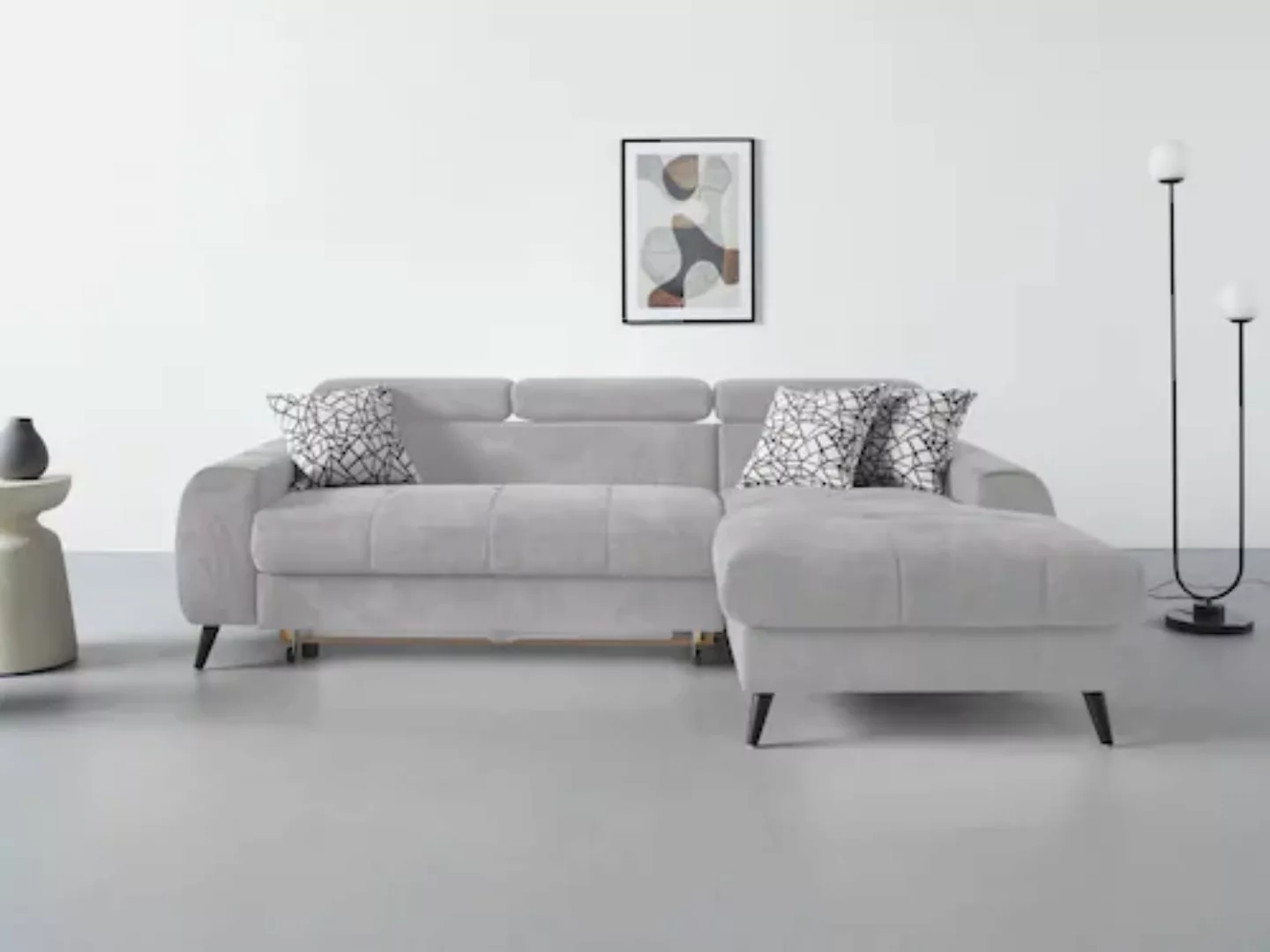 COTTA Ecksofa "Mia L-Form", 3-tlg.-Kissen-Set, Recamiere, wahlweise mit ode günstig online kaufen