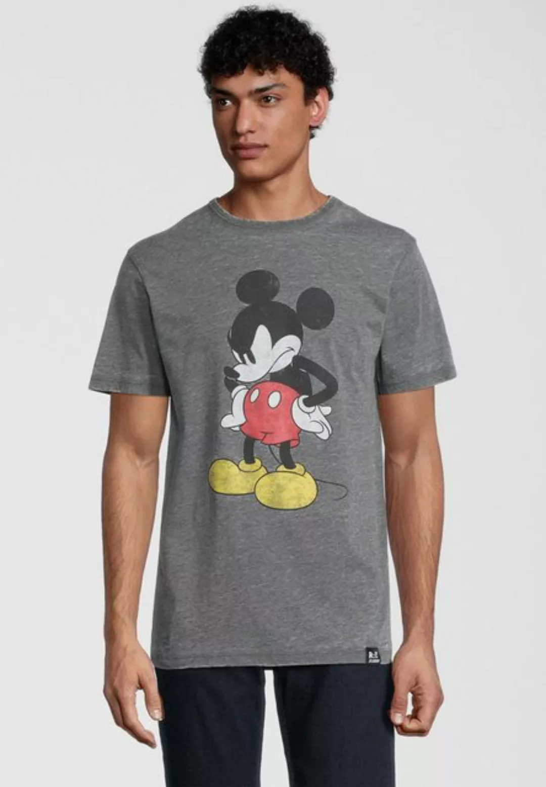 Recovered T-Shirt Disney Mickey Mouse Madface GOTS zertifizierte Bio-Baumwo günstig online kaufen