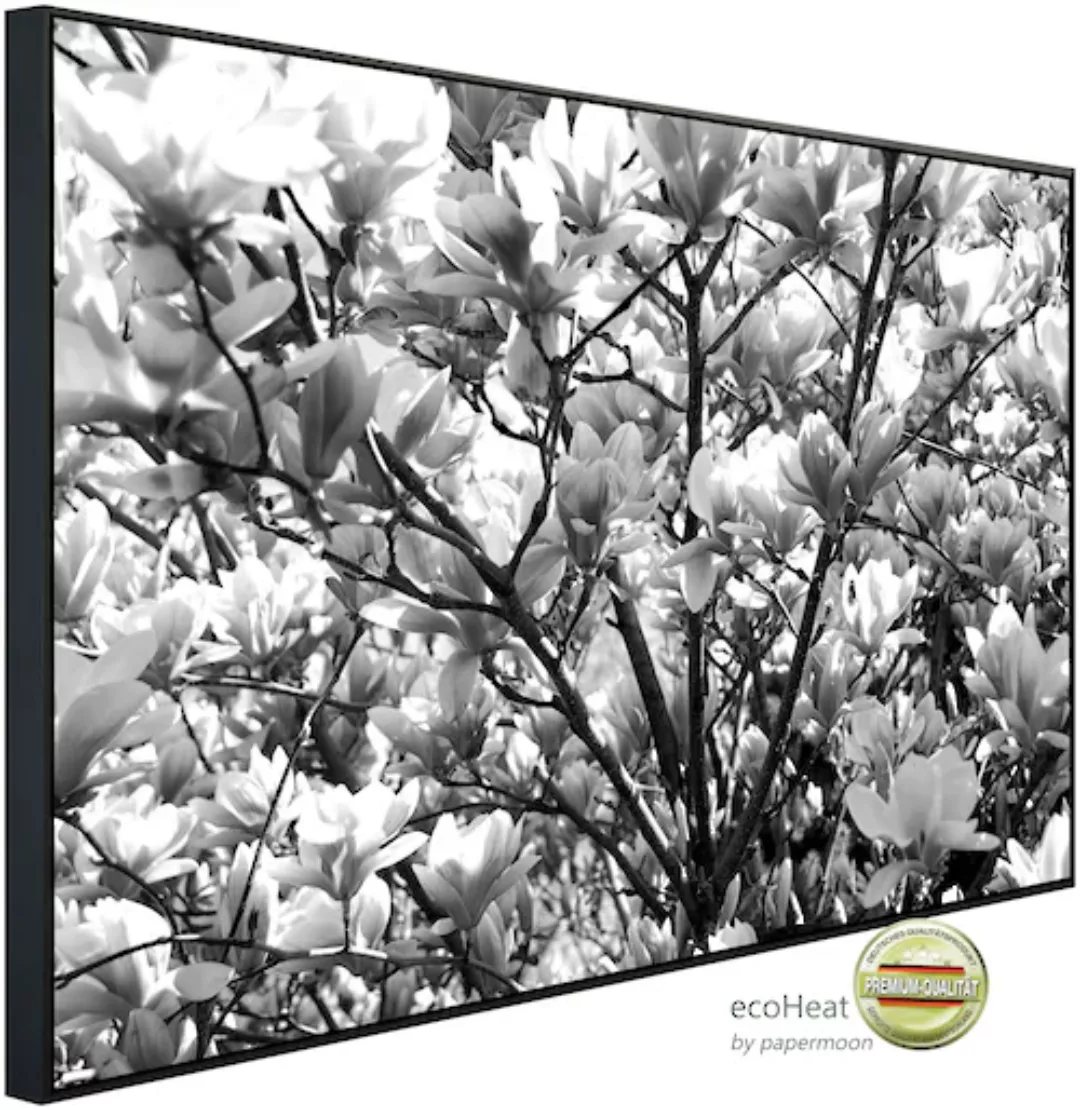 Papermoon Infrarotheizung »Blumen Schwarz & Weiß« günstig online kaufen