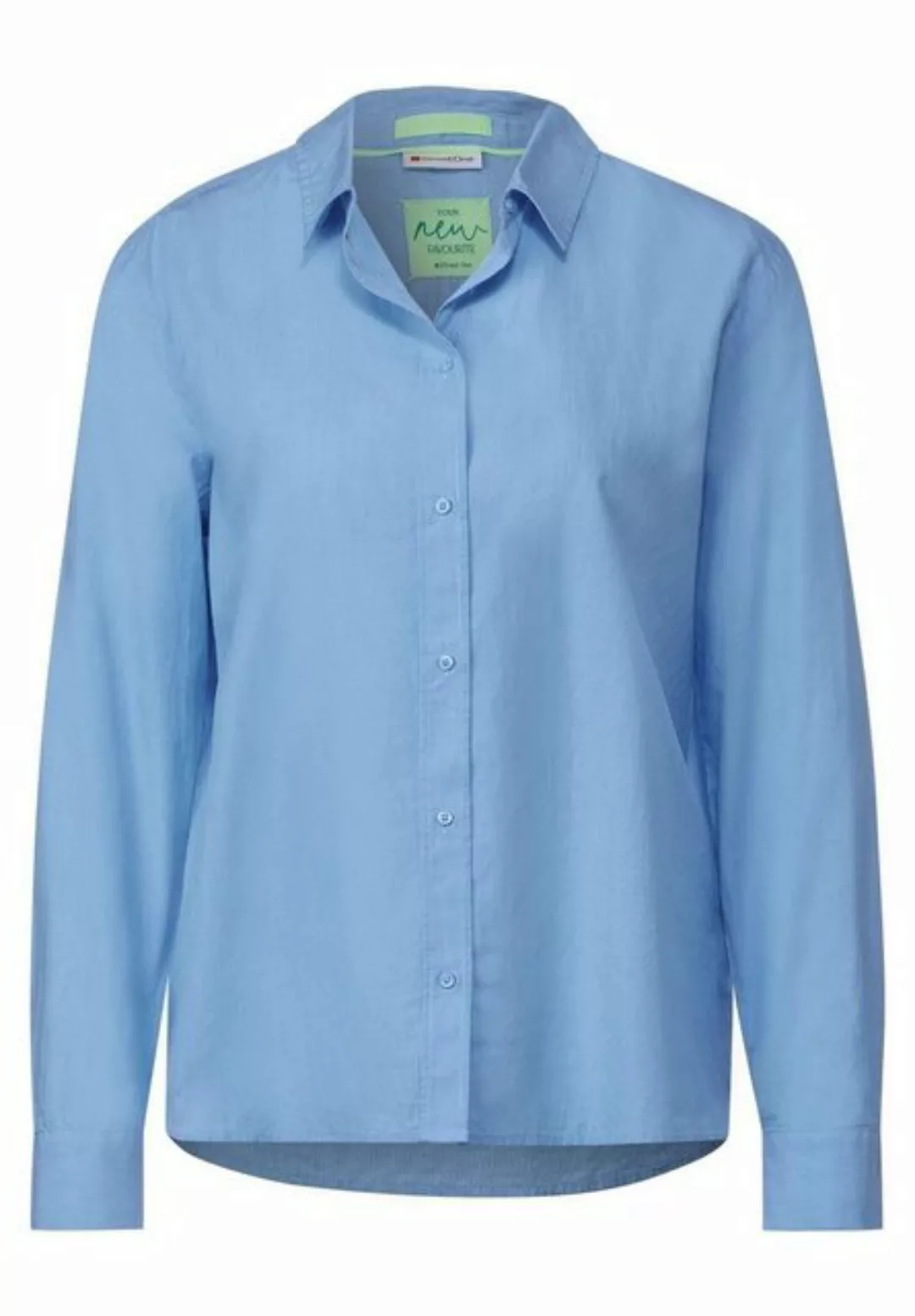 STREET ONE Blusenshirt LTD QR Striped shirtcollarblou günstig online kaufen
