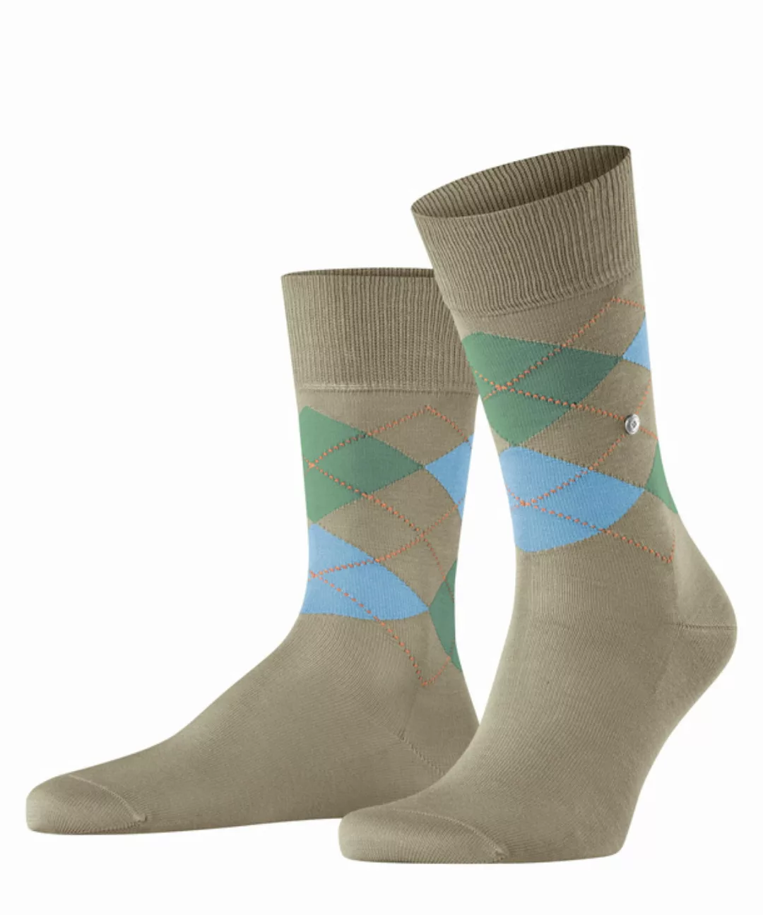 Burlington Manchester Herren Socken, 40-46, Beige, Argyle, Baumwolle, 20182 günstig online kaufen