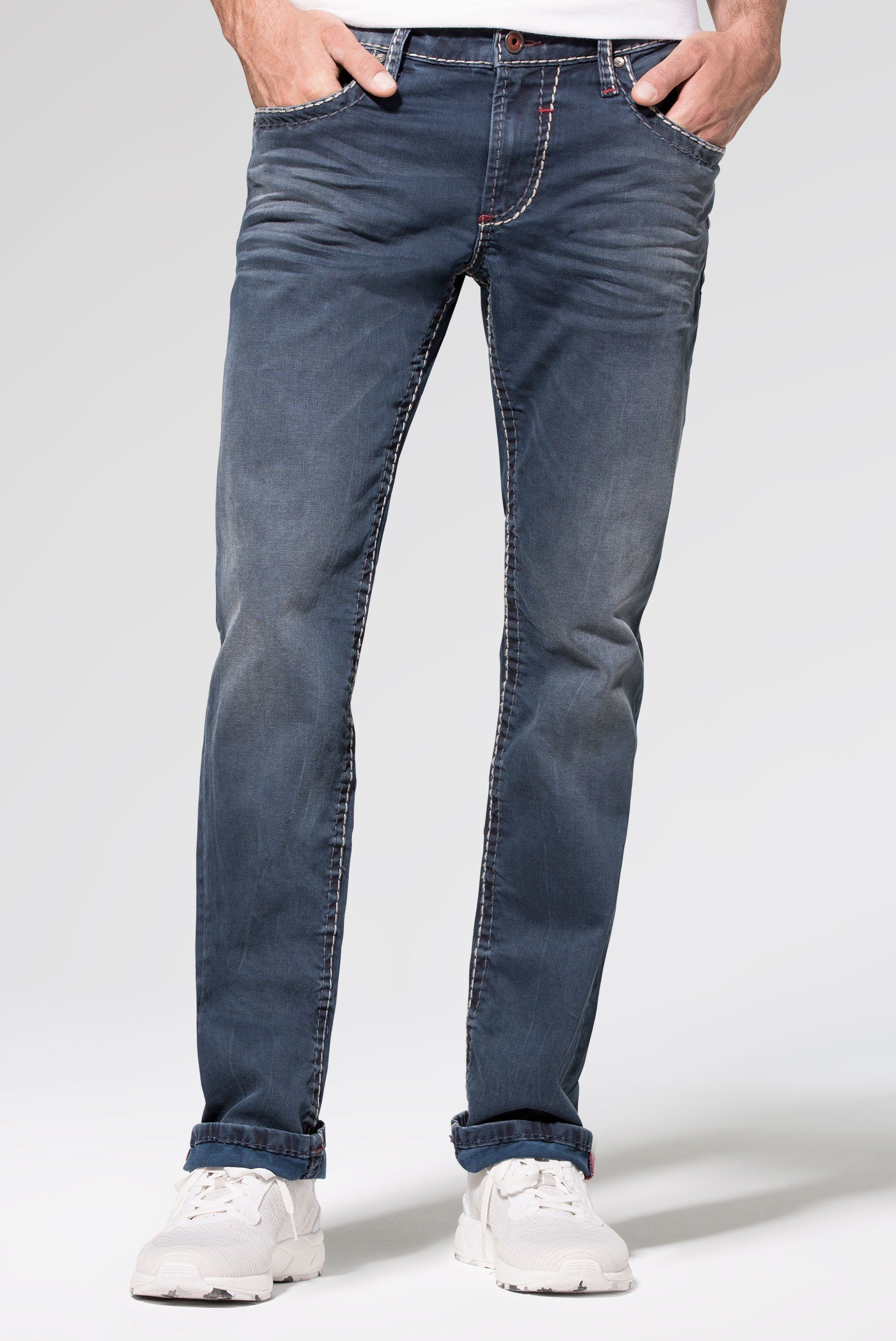 CAMP DAVID Regular-fit-Jeans, Münztasche mit Ziernaht günstig online kaufen