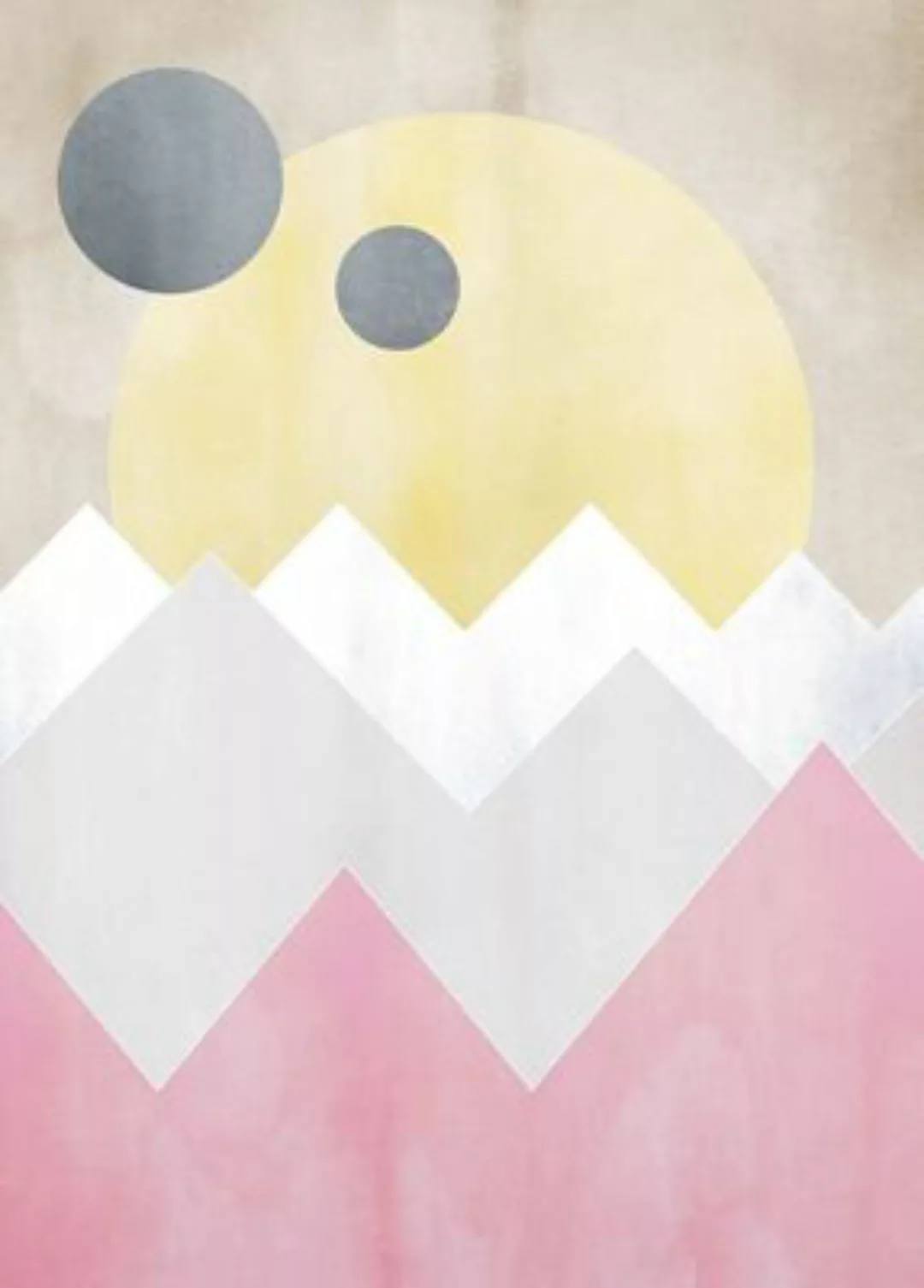 KOMAR Wandbild - Sunrise Mountain Gentle - Größe: 50 x 70 cm mehrfarbig Gr. günstig online kaufen