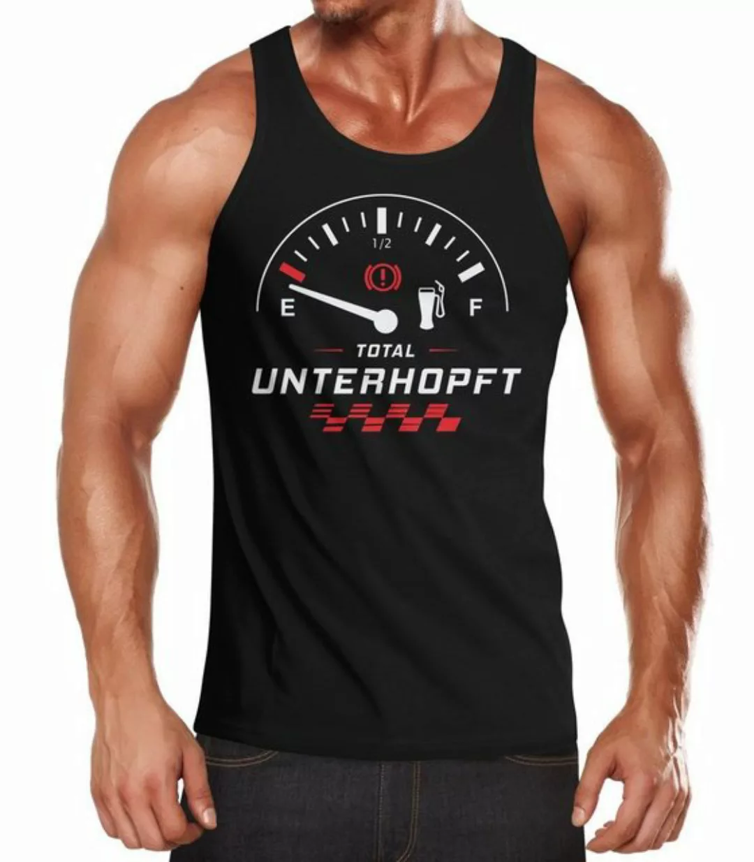 MoonWorks Tanktop Herren Tank-Top Shirt Total Unterhopft Bier Tank-Anzeige günstig online kaufen