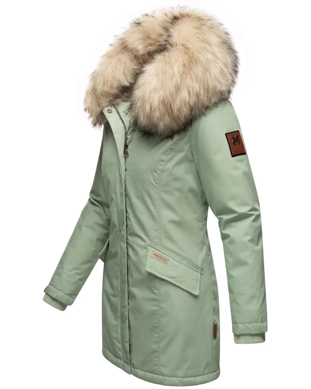 Navahoo Wintermantel "Cristal", stylischer Damen Winterparka mit Kunstfell- günstig online kaufen