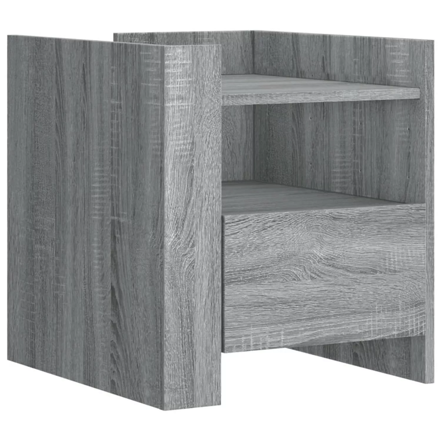 vidaXL Nachttisch Grau Sonoma 45x50x50 cm Holzwerkstoff Modell 4 günstig online kaufen