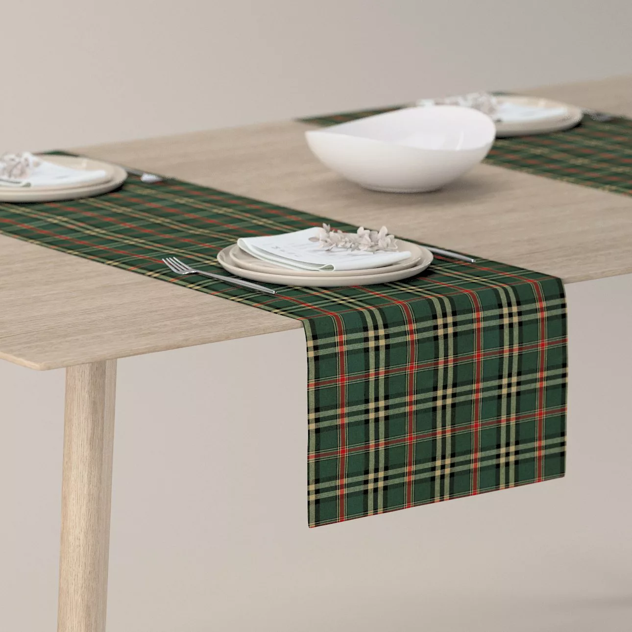 Tischläufer, grün-rot, 40 x 130 cm, Quadro (142-69) günstig online kaufen