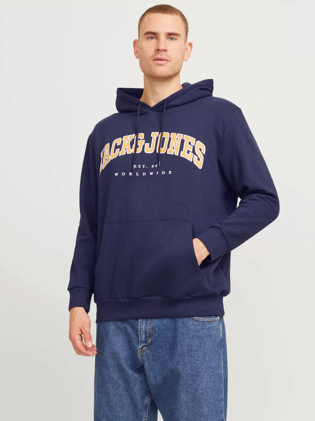 Jack & Jones PlusSize Hoodie JJECALEB VARSITY SWEAT HOOD NOOS PLS günstig online kaufen