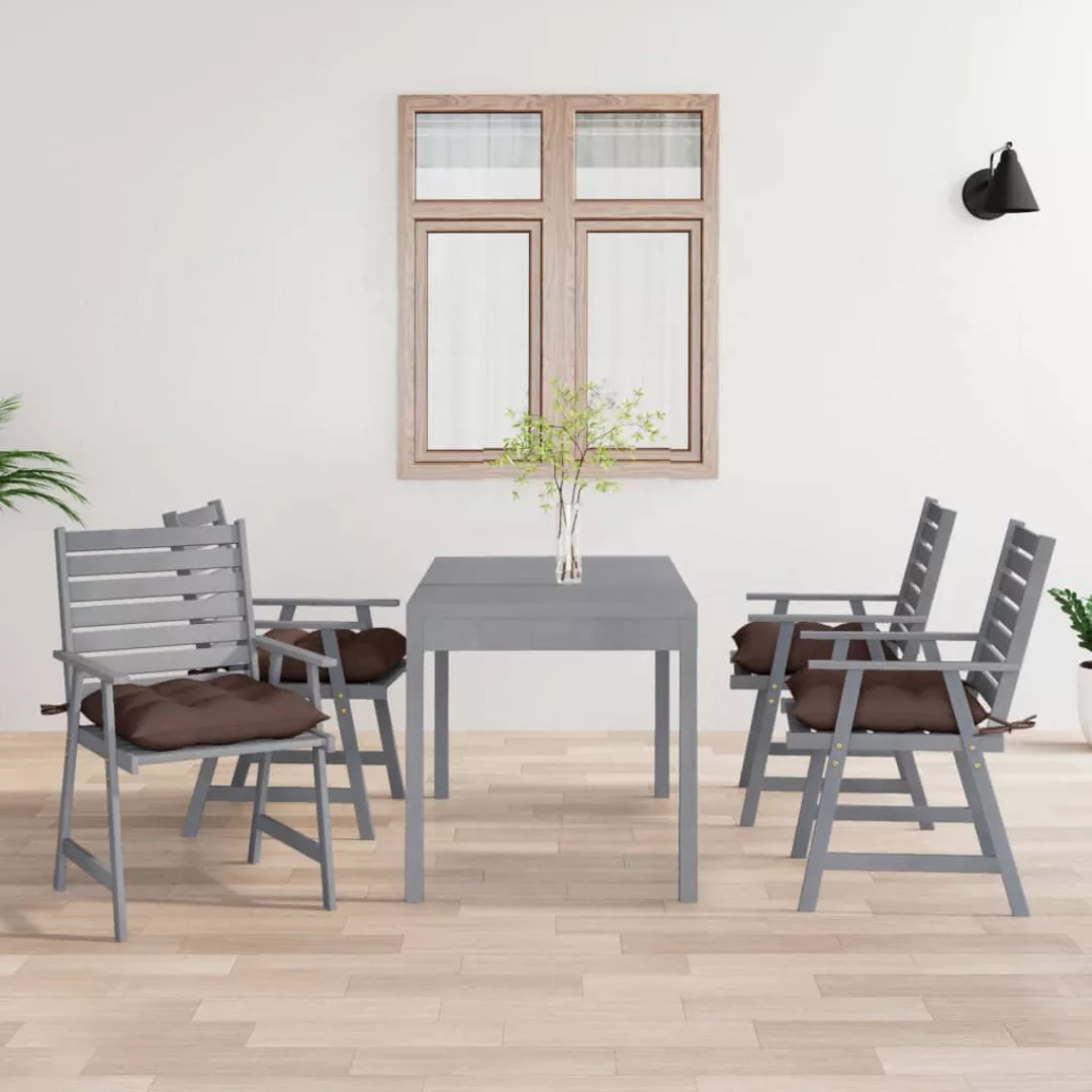 Vidaxl Garten-essstühle Mit Kissen 4 Stk. Massivholz Akazie günstig online kaufen