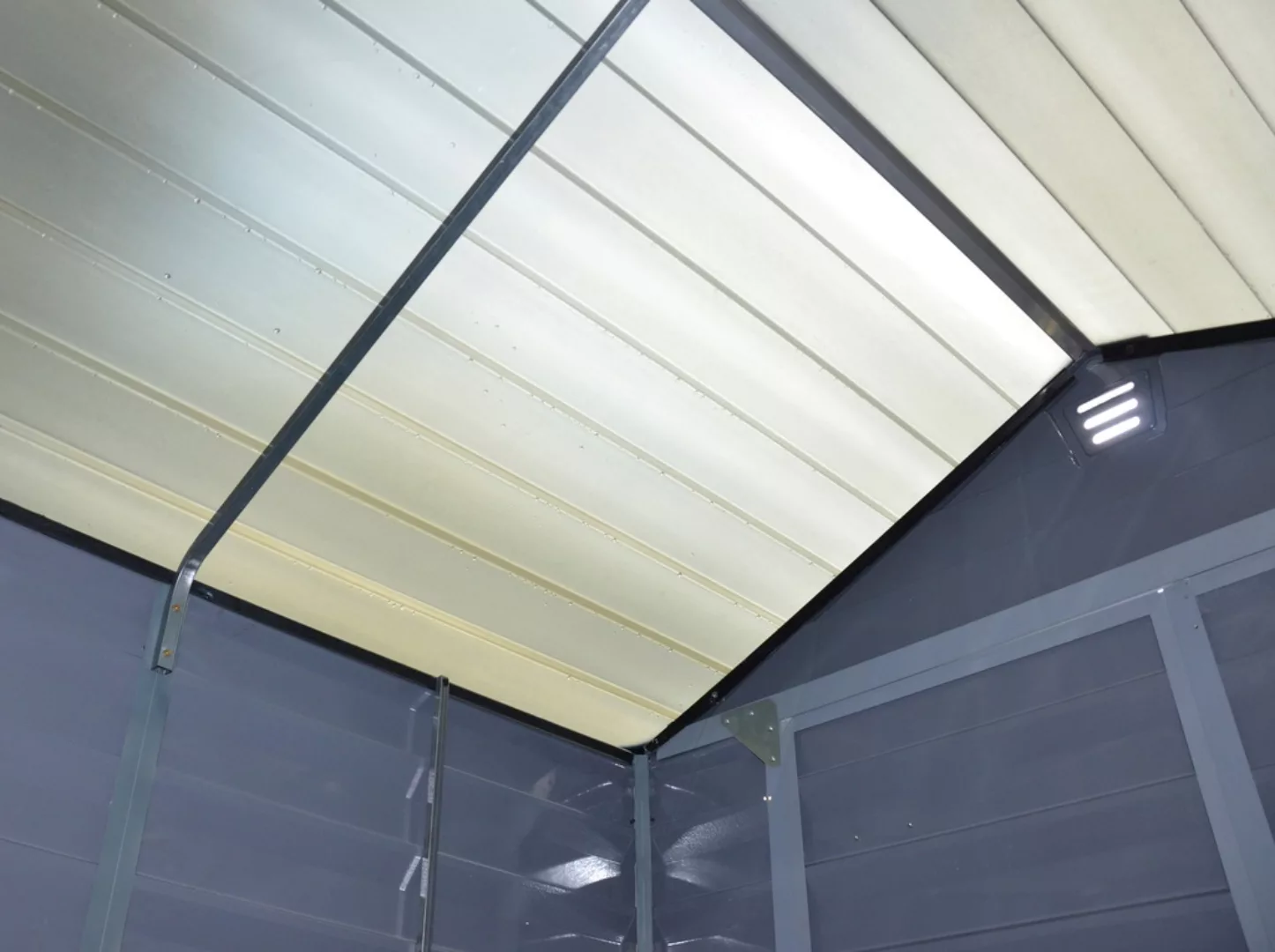 Palram - Canopia Kunststoff-Gerätehaus Skylight 1.9 x 0.9 Grau 1,4 m² günstig online kaufen