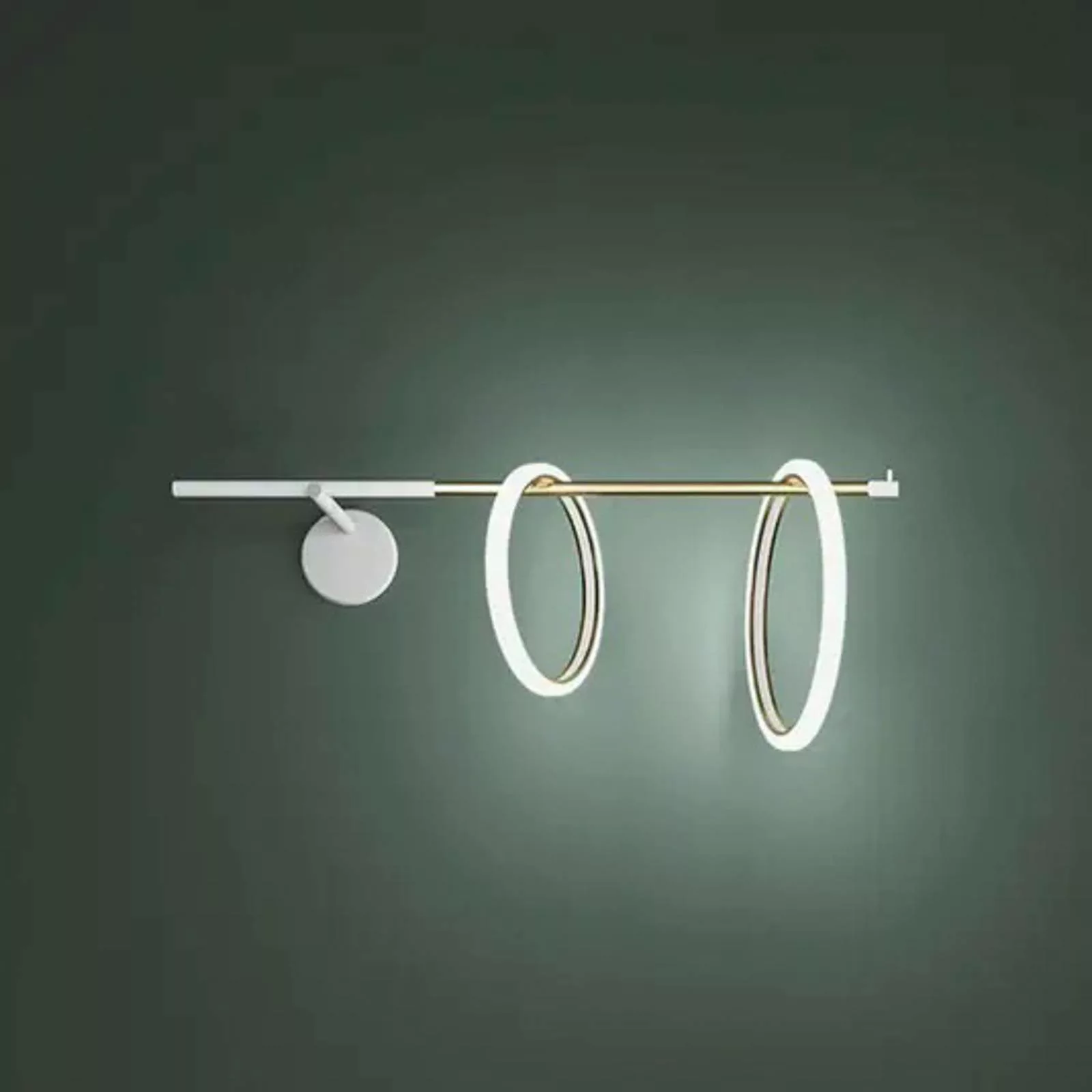 LED-Wandleuchte Ulaop, zwei Ringe, rechts, schwarz günstig online kaufen