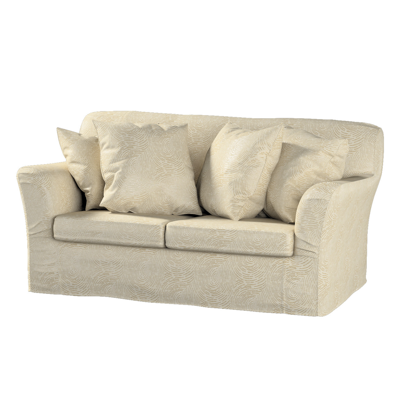 Bezug für Tomelilla 2-Sitzer Sofa nicht ausklappbar, beige-golden, Sofahuss günstig online kaufen