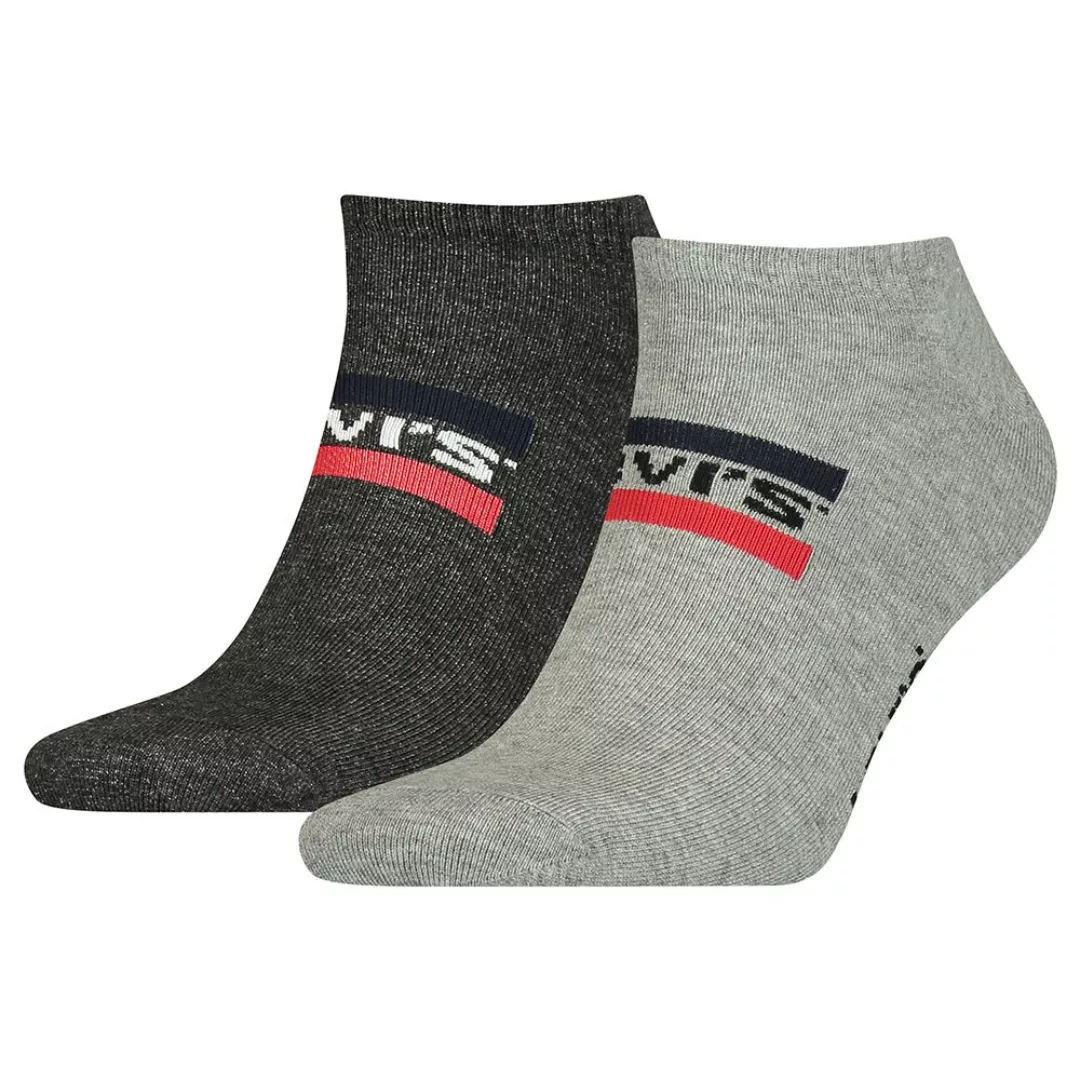 Levi´s ® Logo Low Socken 2 Paare EU 43-46 Middle Grey Melange / Anthracite günstig online kaufen