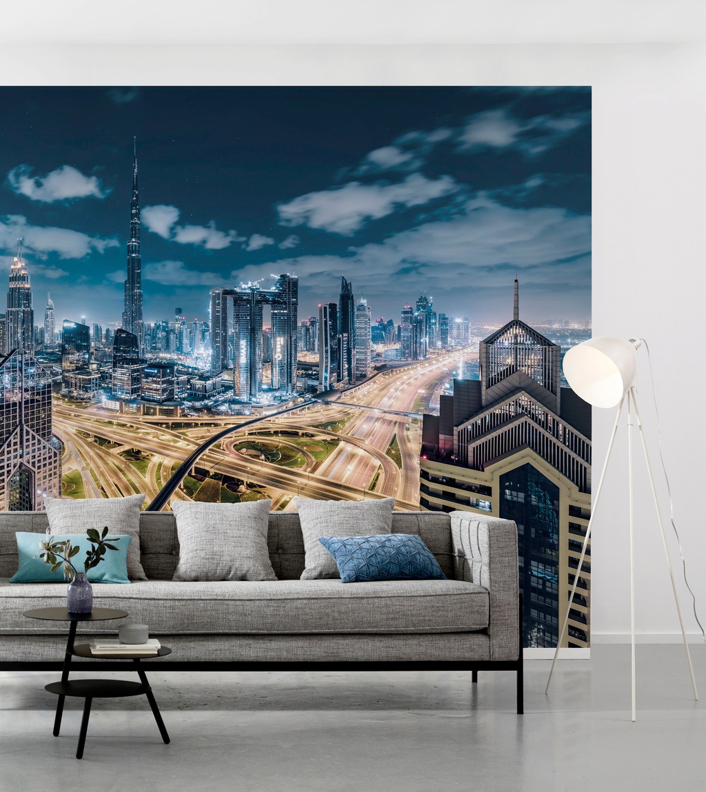 Sanders & Sanders Fototapete 1001 Nacht Blau und Beige 450 x 280 cm 612684 günstig online kaufen