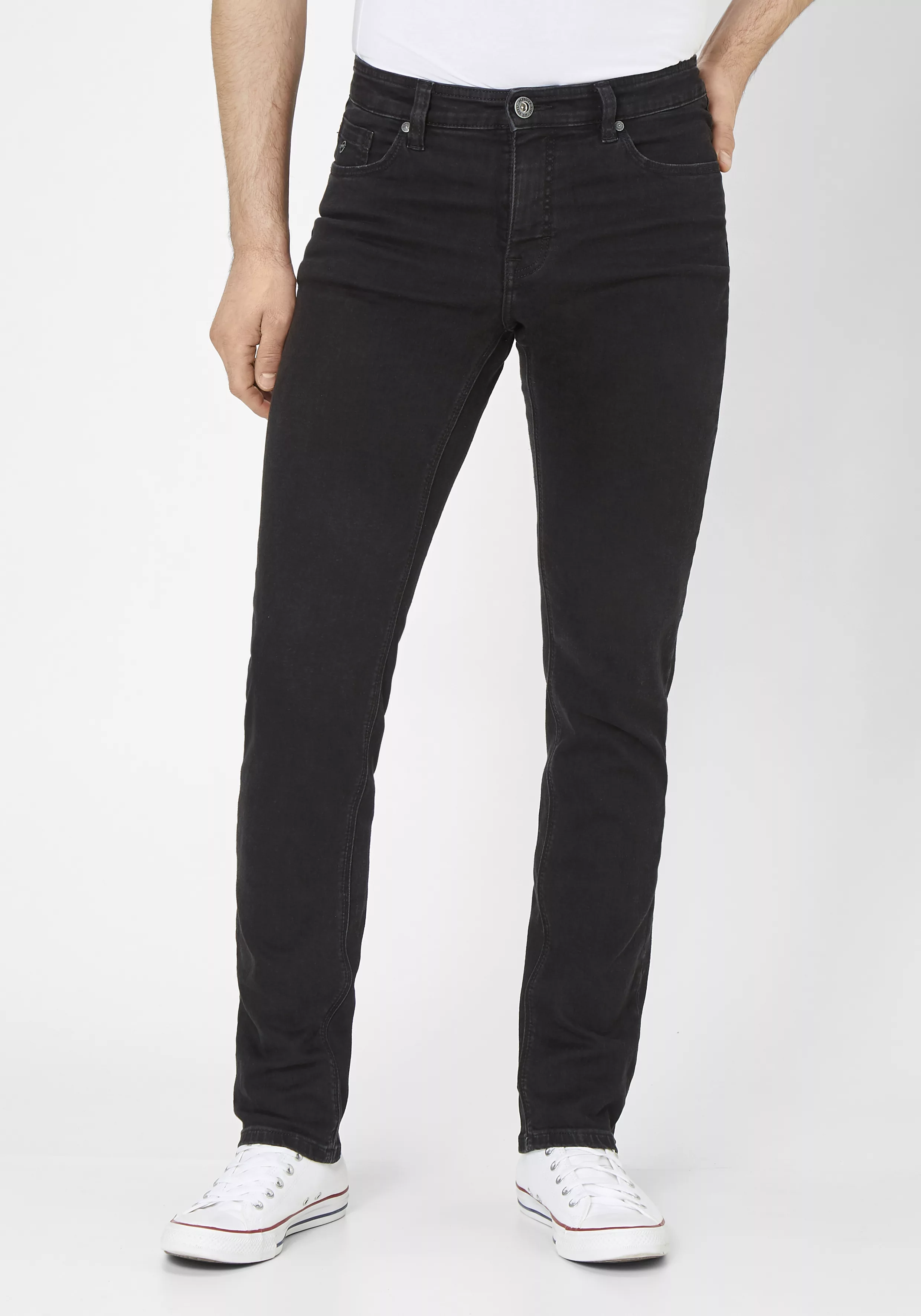 Paddock`s Herren Jeans Ranger Pipe - Slim Fit - Schwarz - Black/Black Motio günstig online kaufen