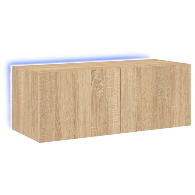 vidaXL TV-Schrank TV-Wandschrank mit LED-Leuchten Sonoma-Eiche 80x35x31 cm günstig online kaufen