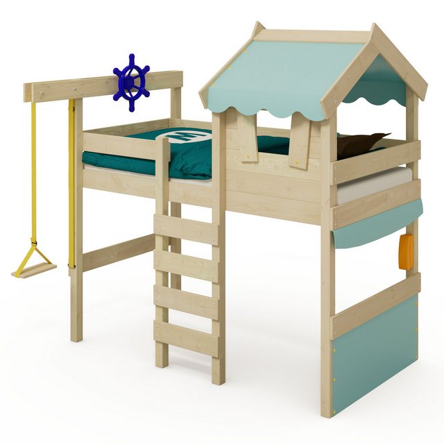 Wickey Kinderbett Hochbett aus Holz Crazy Gloomy – Robustes Abenteuerbett f günstig online kaufen