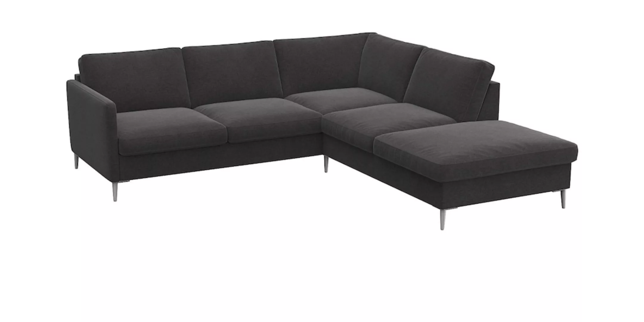 FLEXLUX Ecksofa "Fiore, L-Form", schmale Armlehnen, Kaltschaum im Sitz, Füß günstig online kaufen