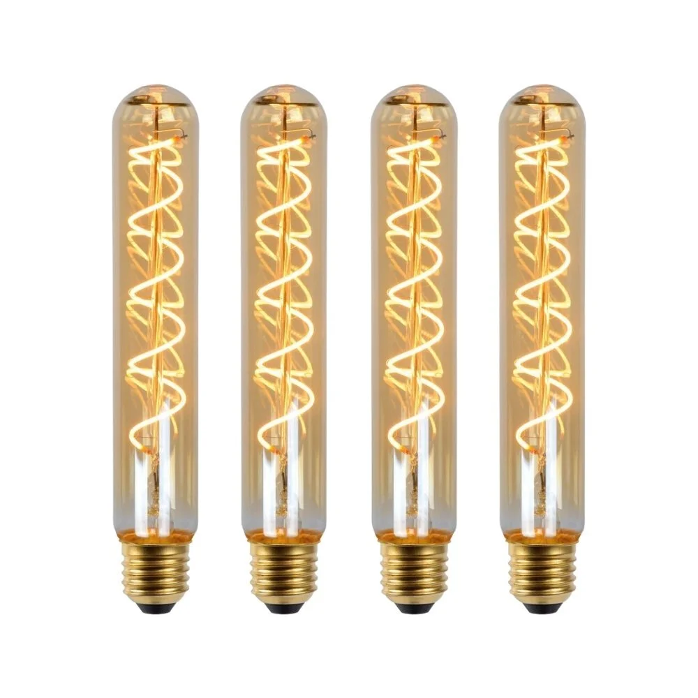 Vintage LED Lampe, dimmbar, E27, Röhre T32, Filament, 5W, 260lm, 2200K 4er- günstig online kaufen