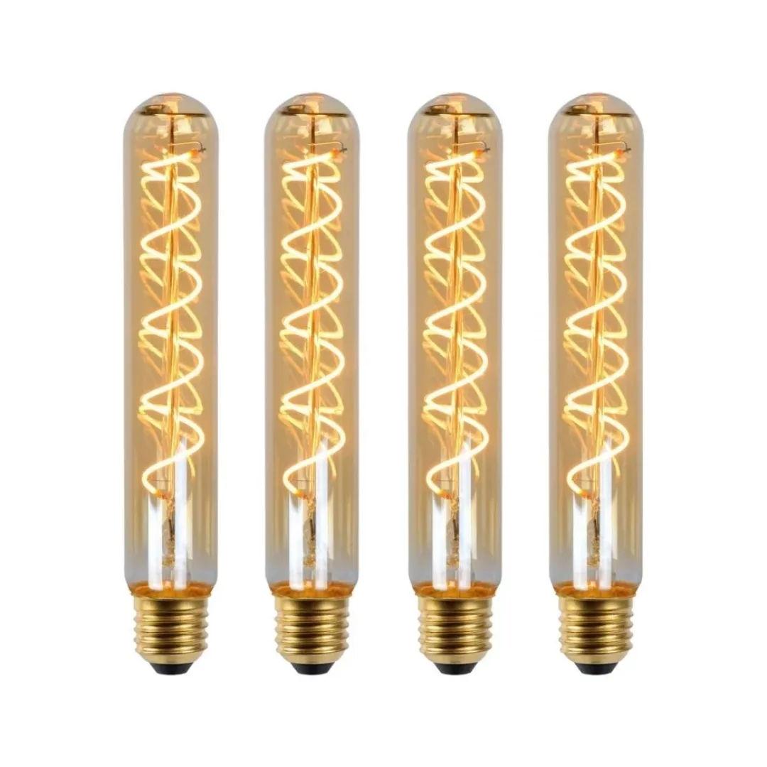Vintage LED Lampe, dimmbar, E27, Röhre T32, Filament, 5W, 260lm, 2200K 4er- günstig online kaufen
