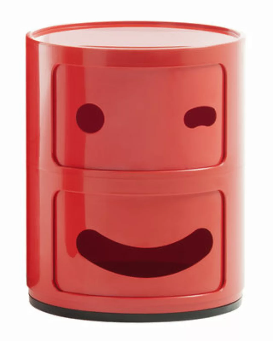 Ablage Componibili Smile N°3 plastikmaterial rot / 2 Schubladen - H 40 cm - günstig online kaufen