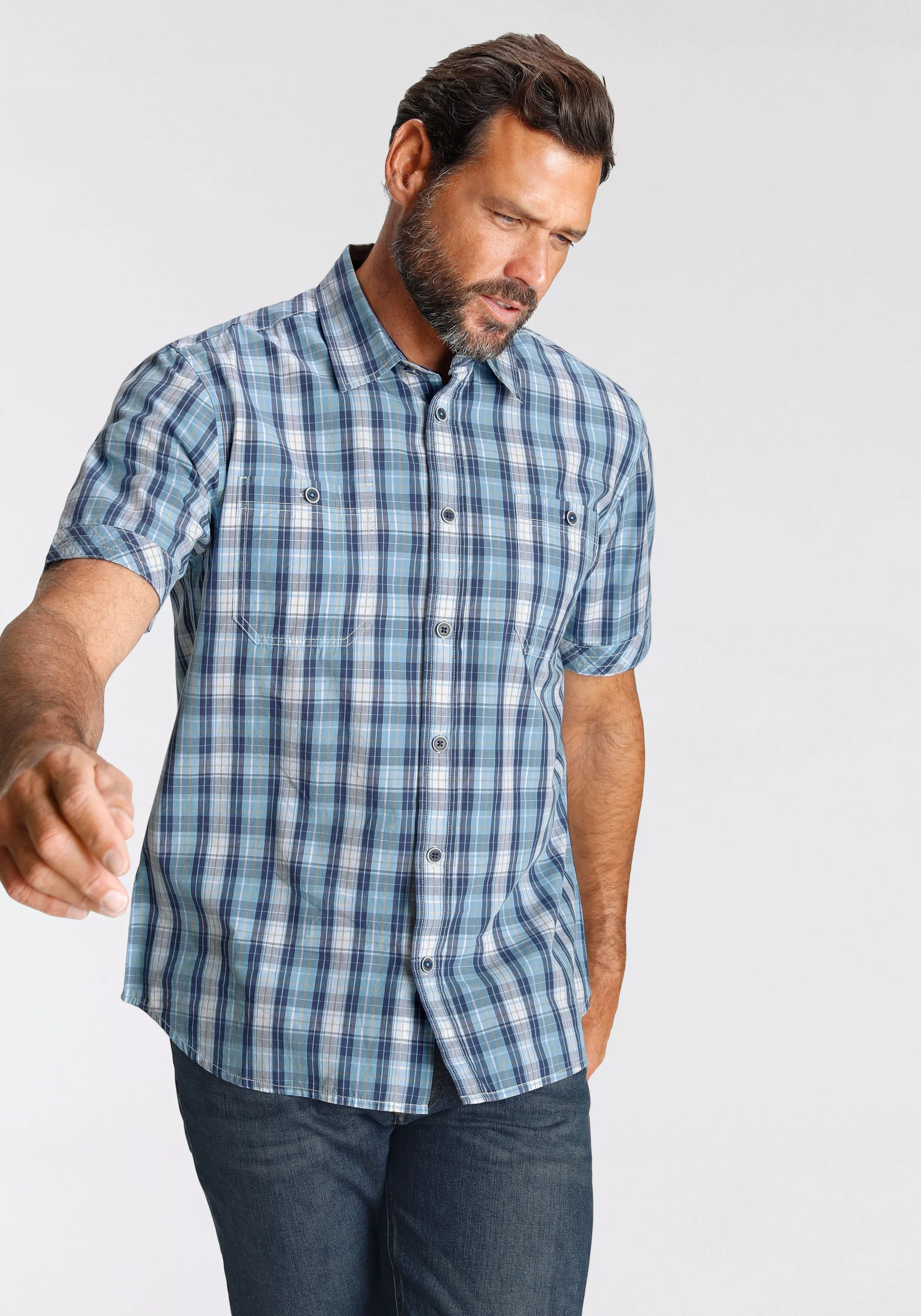 Man's World Kurzarmhemd mit Brusttaschen günstig online kaufen