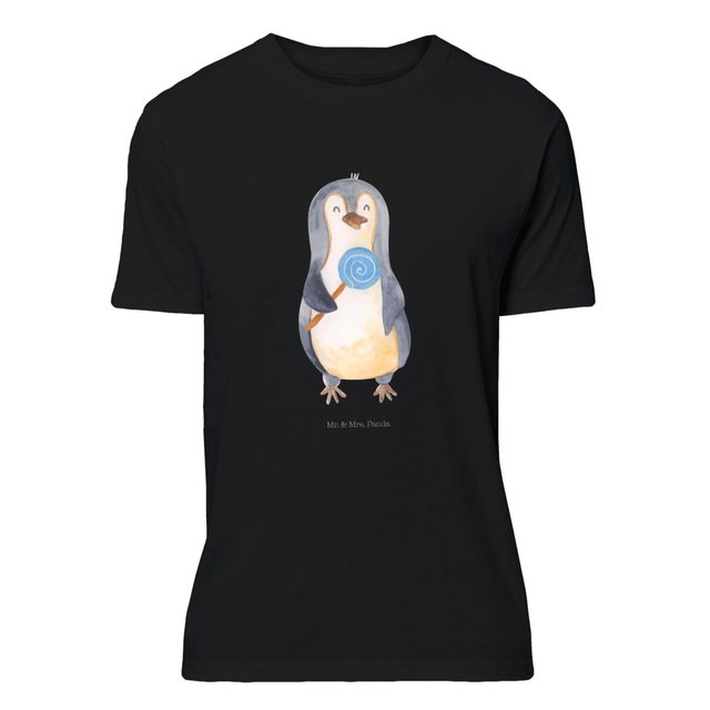 Mr. & Mrs. Panda T-Shirt Pinguin Lolli - Schwarz - Geschenk, Nachthemd, Süß günstig online kaufen