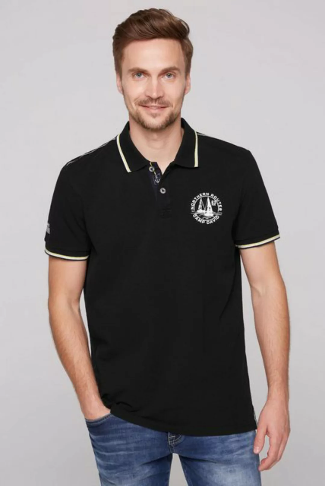 CAMP DAVID Poloshirt aus Baumwolle günstig online kaufen