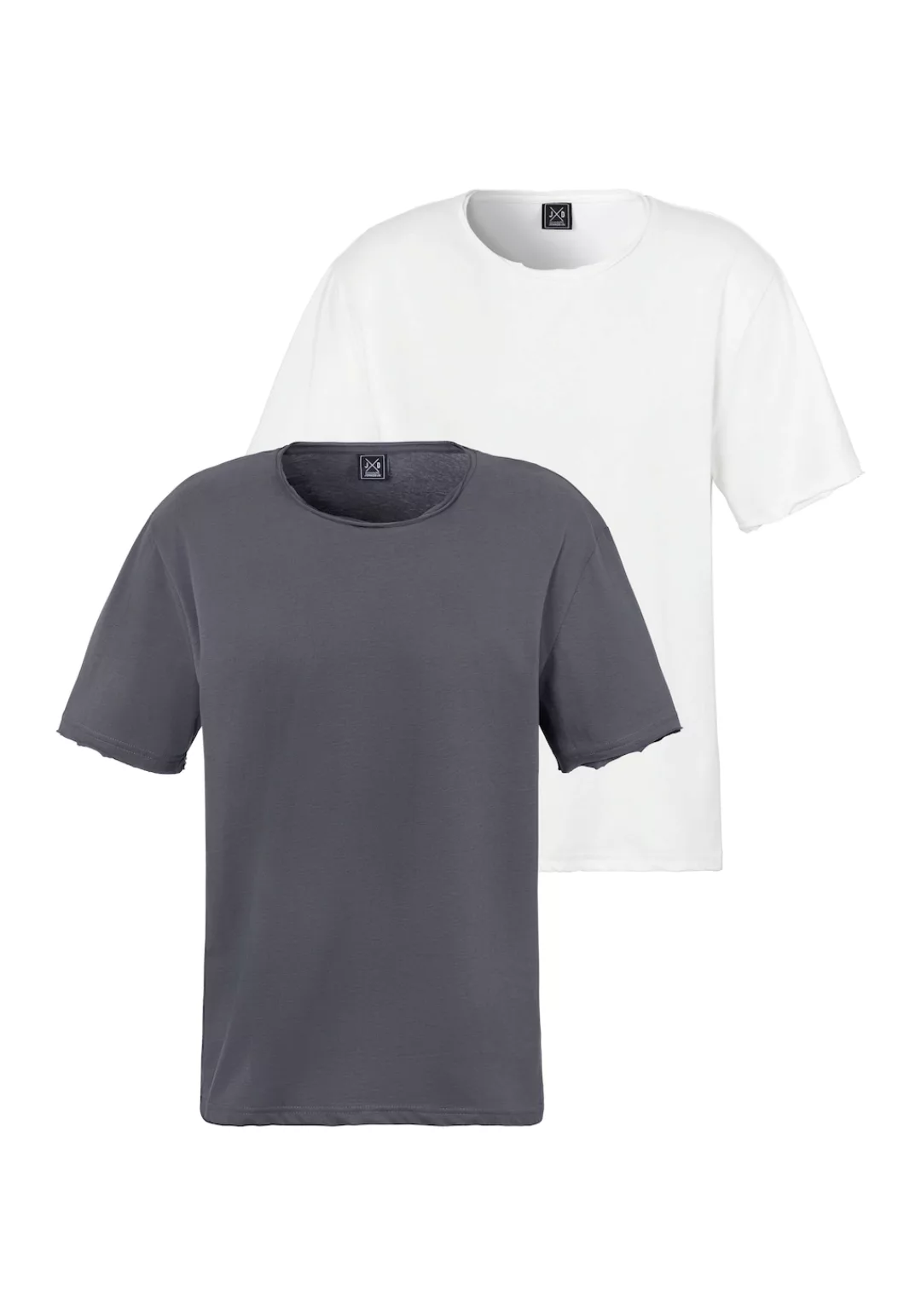 John Devin T-Shirt (Packung, 2) Relaxed Fit, Kurzarm, Freizeitshirt mit Run günstig online kaufen