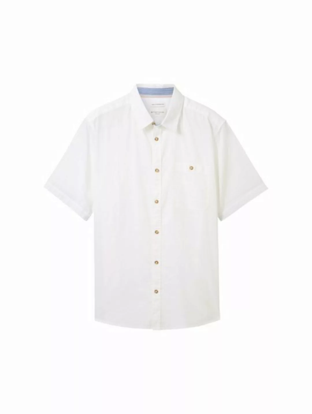 TOM TAILOR Kurzarmhemd cotton linen shirt günstig online kaufen