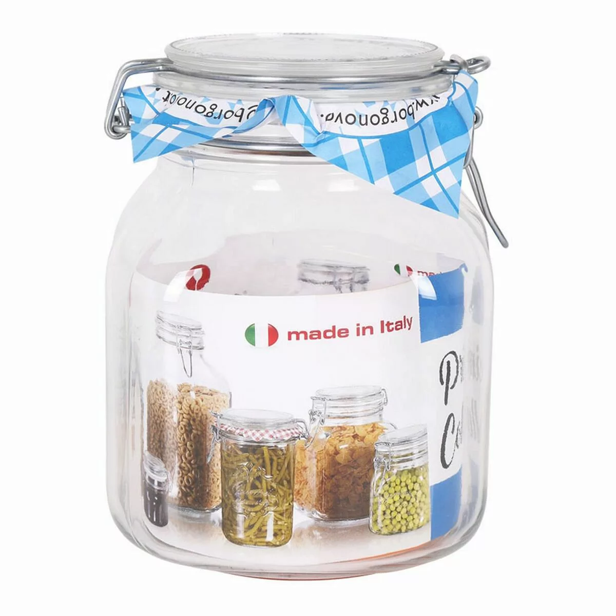 Glasgefäß Borgonovo Durchsichtig Luftdicht (1,7 L) (12 X 12 X 17 Cm) günstig online kaufen