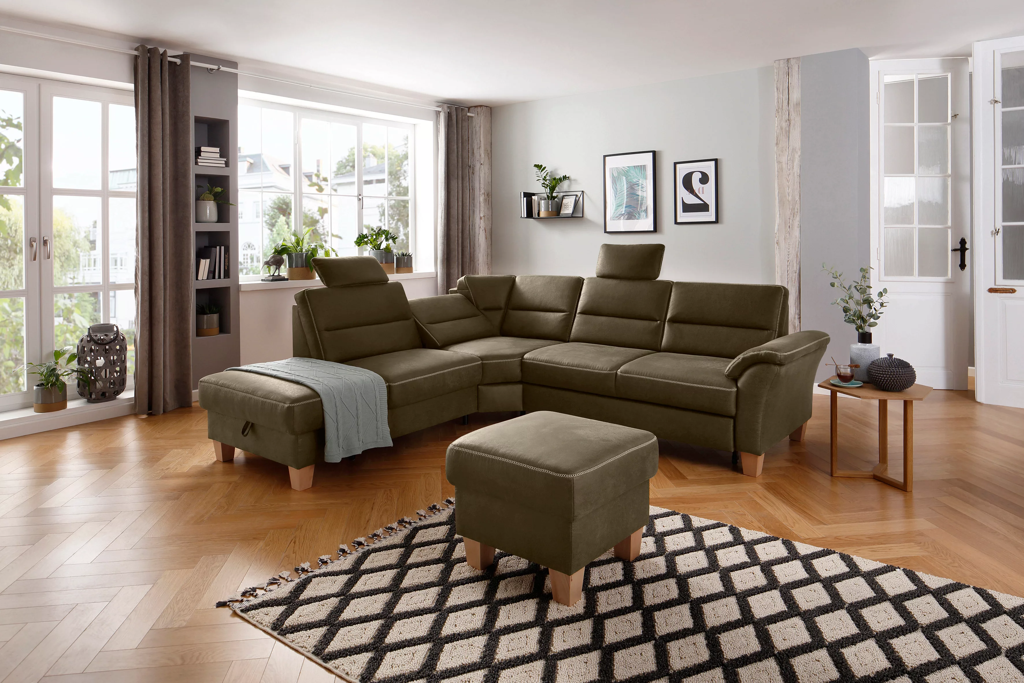 Home affaire Ecksofa "Soleo L-Form", komfortabel durch Trapezecke mit Relax günstig online kaufen