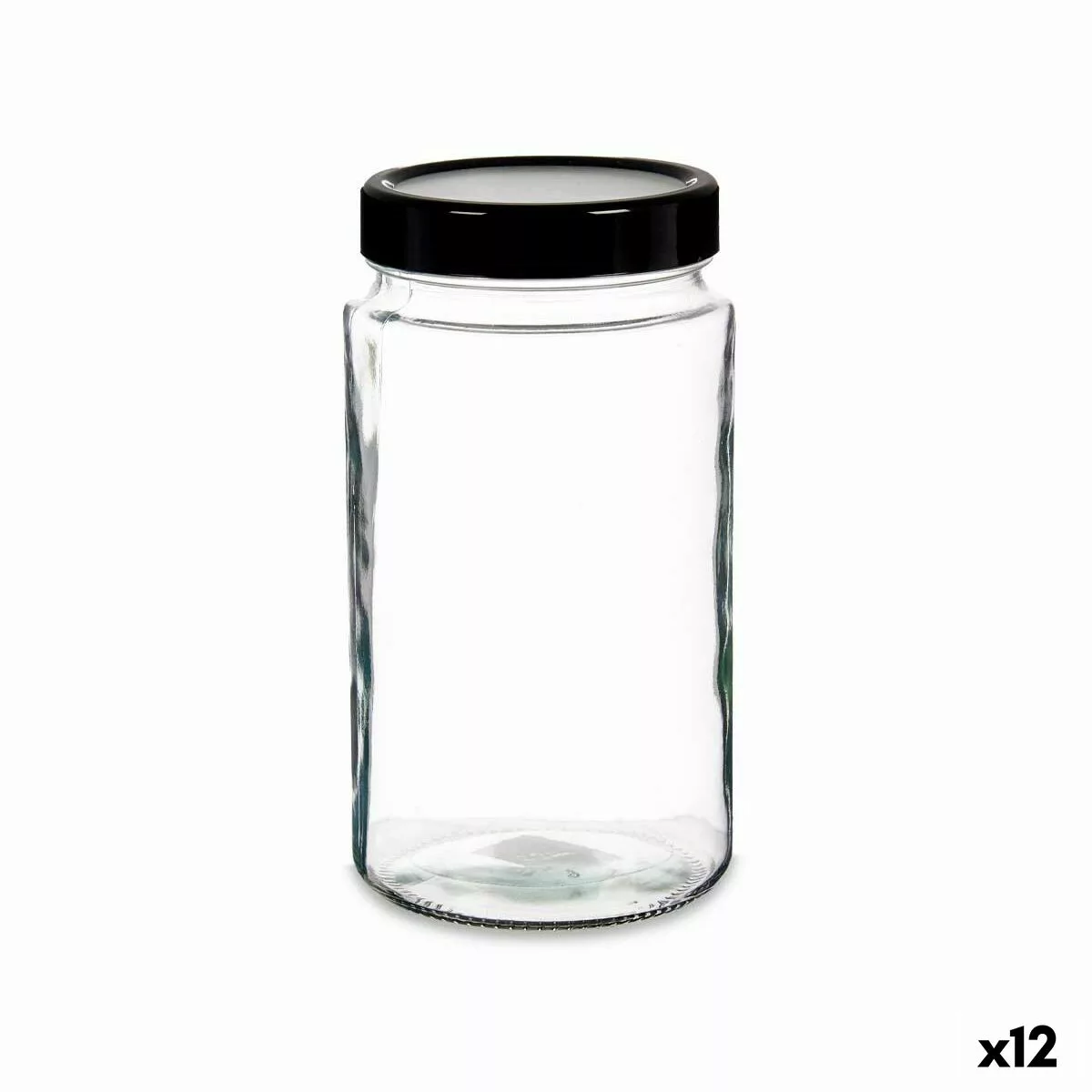 Gefäß Schwarz Durchsichtig Glas Polypropylen (2 L) (12 Stück) günstig online kaufen