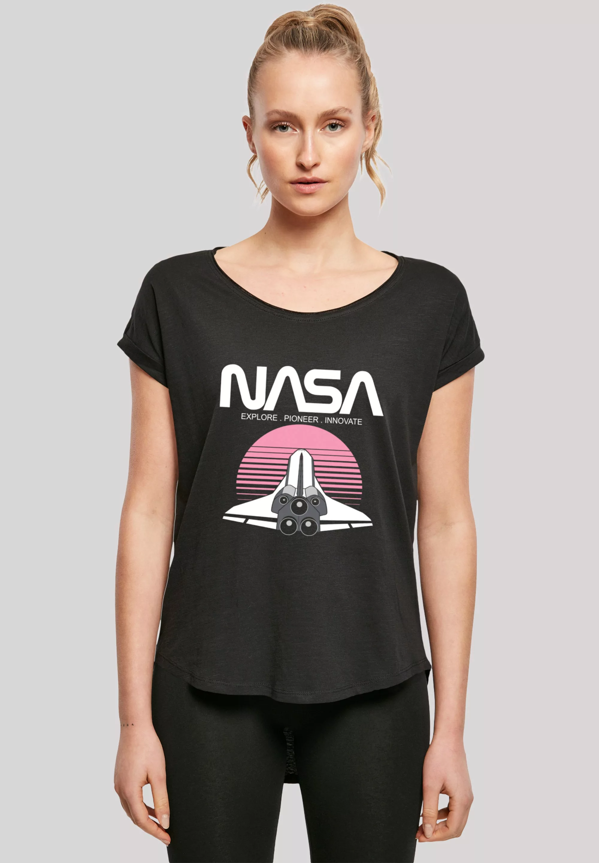 F4NT4STIC T-Shirt "Long Cut T-Shirt NASA Space Shuttle Sunset", Damen,Premi günstig online kaufen