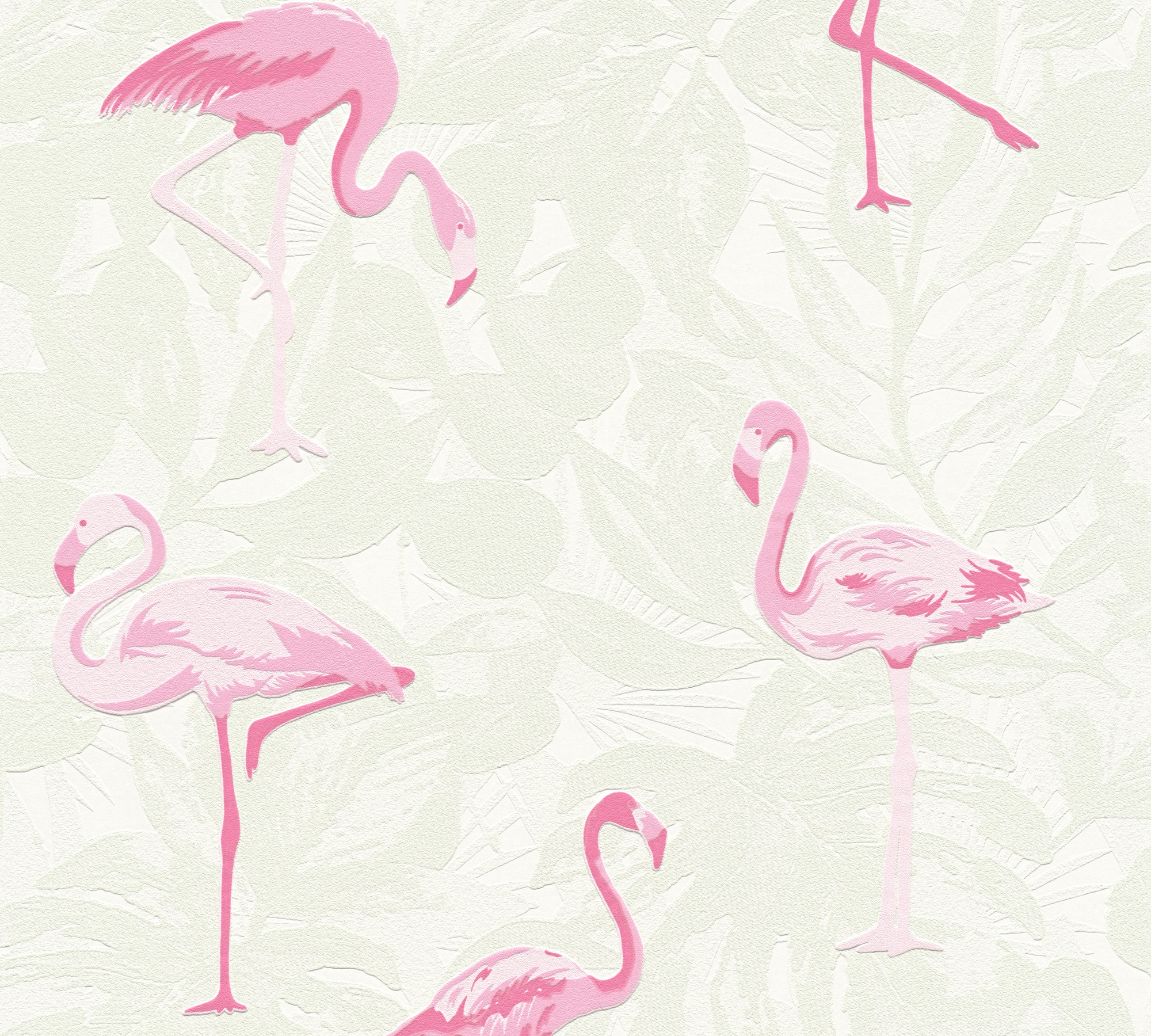 Bricoflor Flamingo Tapete in Grau Rosa Vogel Vliestapete im Tropical Stil I günstig online kaufen