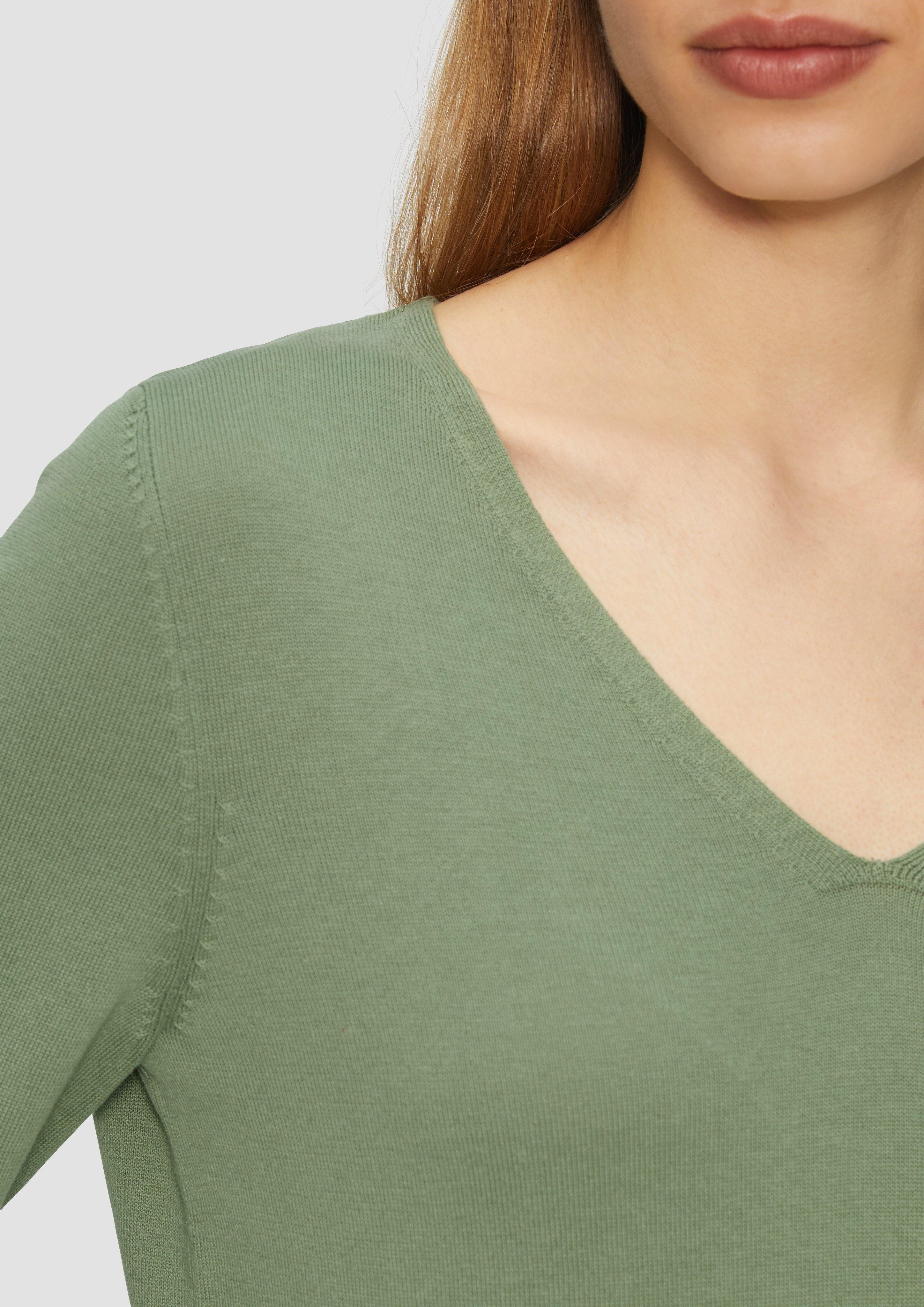 s.Oliver Strickpullover Feinstrickpullover mit V-Ausschnitt und günstig online kaufen