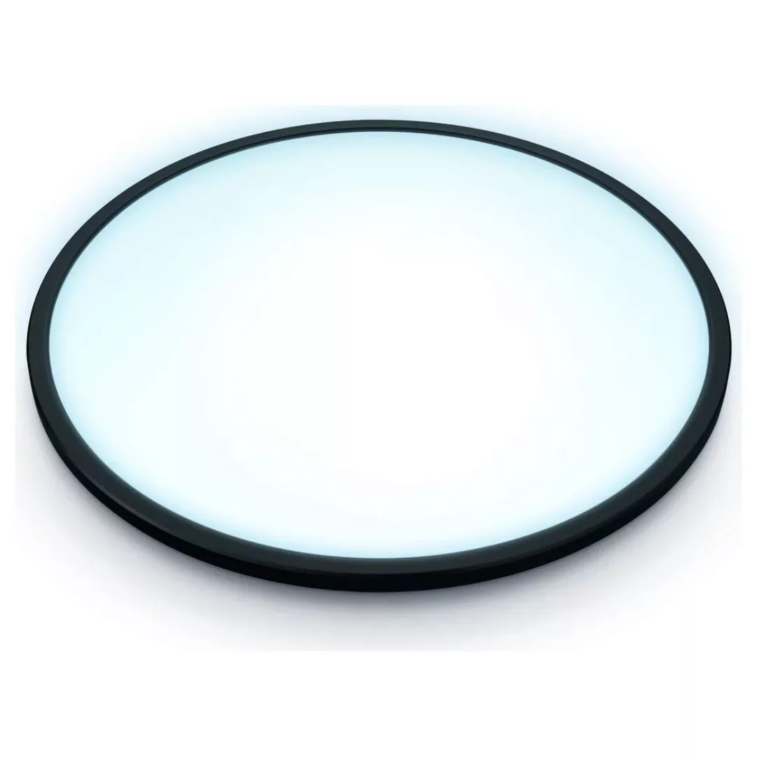 WiZ LED-Deckenleuchte SuperSlim Tunable White 1500 lm Schwarz Ø 29,2 cm günstig online kaufen