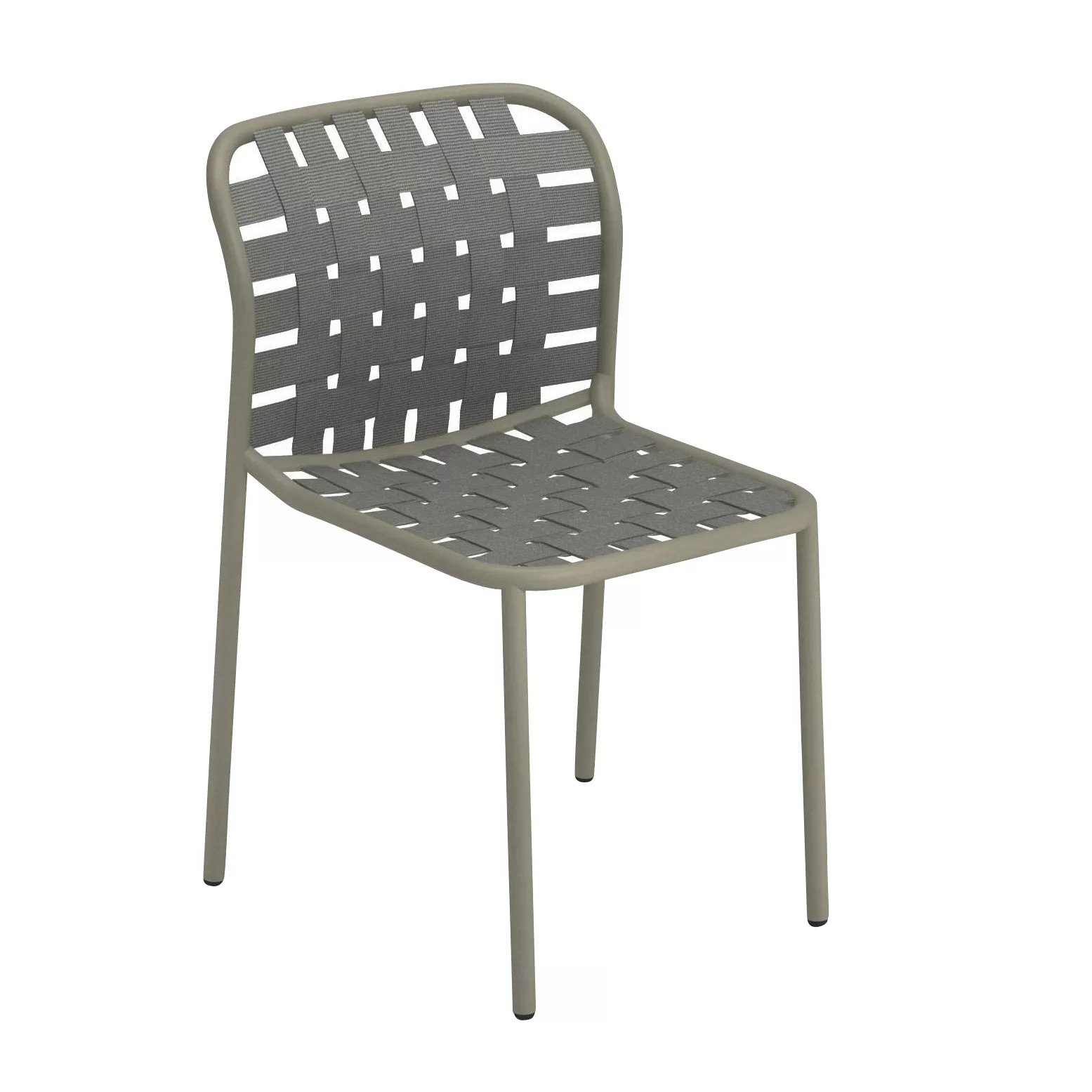 emu - Yard Gartenstuhl - graugrün/Sitz elastische Gurte graugrün/BxHxT 51x8 günstig online kaufen